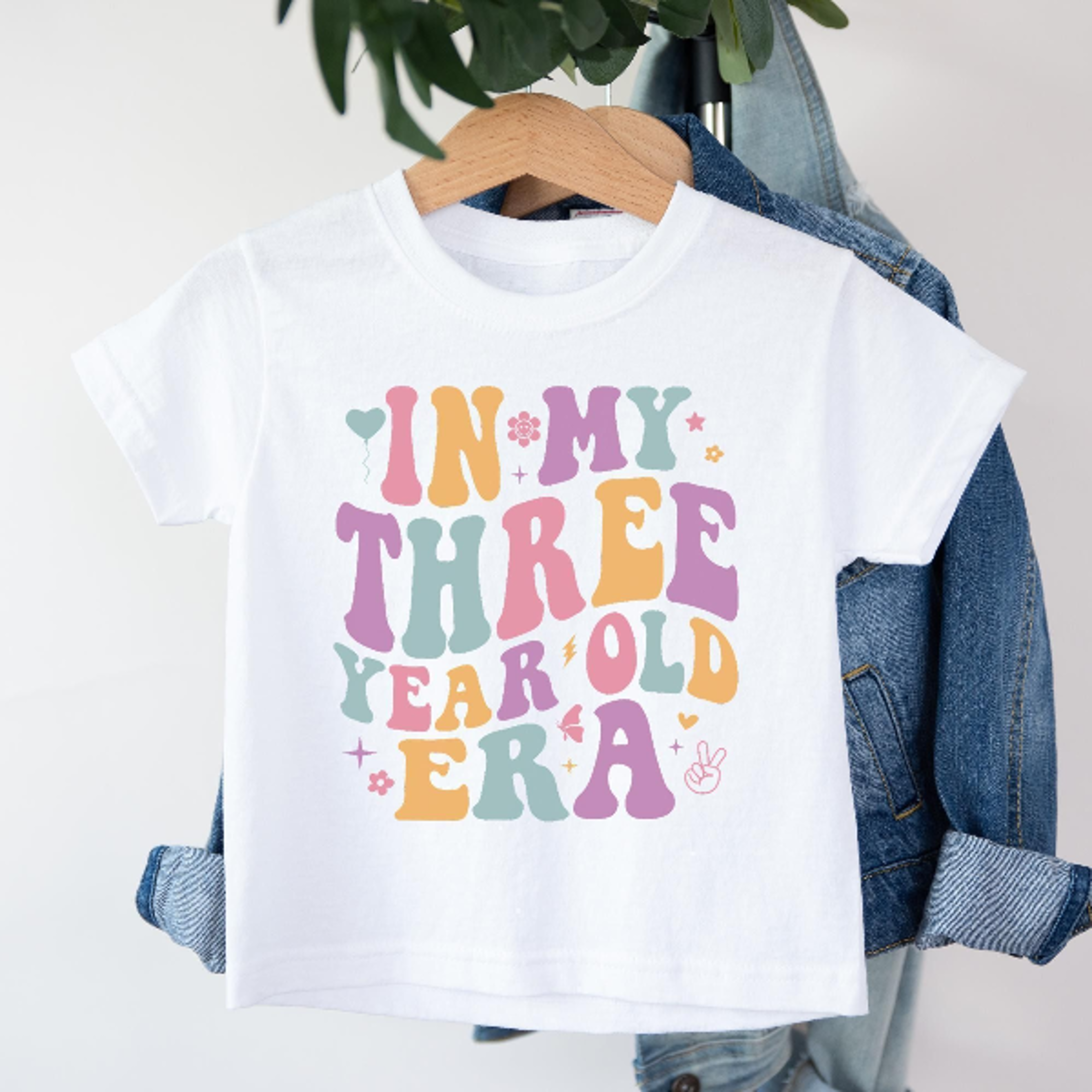 3rd birthday girl shirt, in my three year old era shirt, three year old birthday tee, girls 3rd birthday outfit