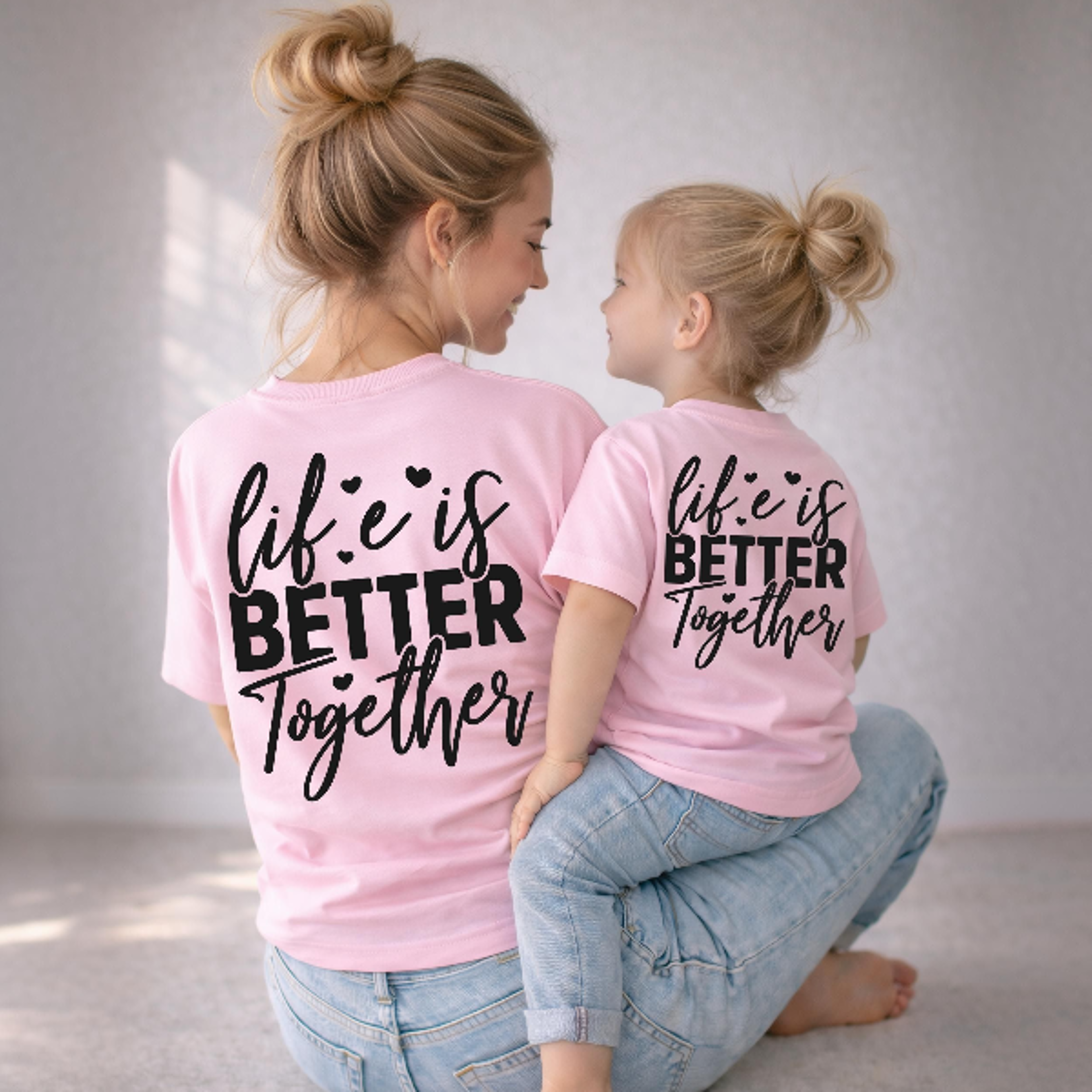 mommy and me matching shirts, life is better together shirt, mother daughter matching outfit, mom and toddler shirts