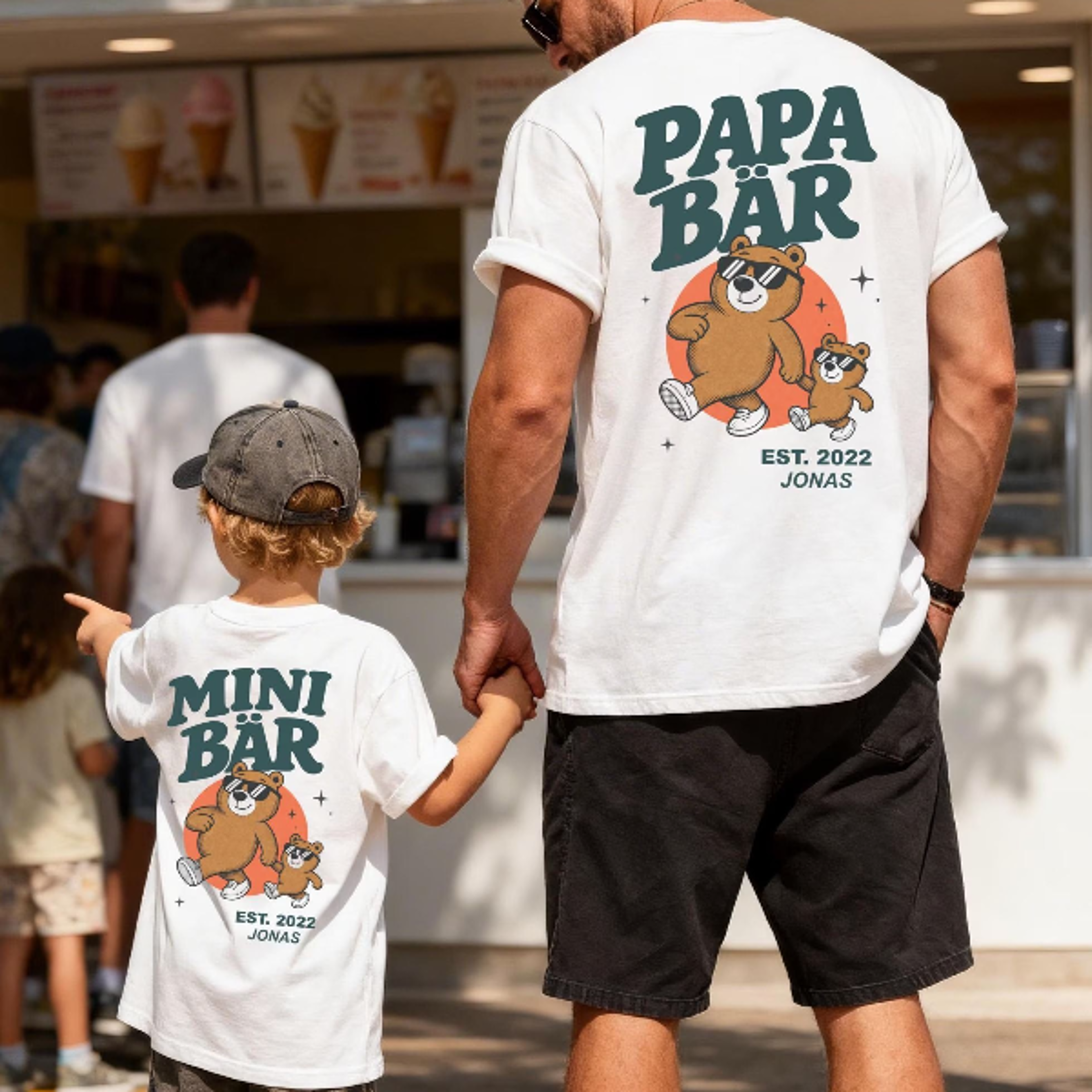 papa bear mini bear matching shirts, daddy and me matching shirts, father son matching outfit, personalized dad shirt