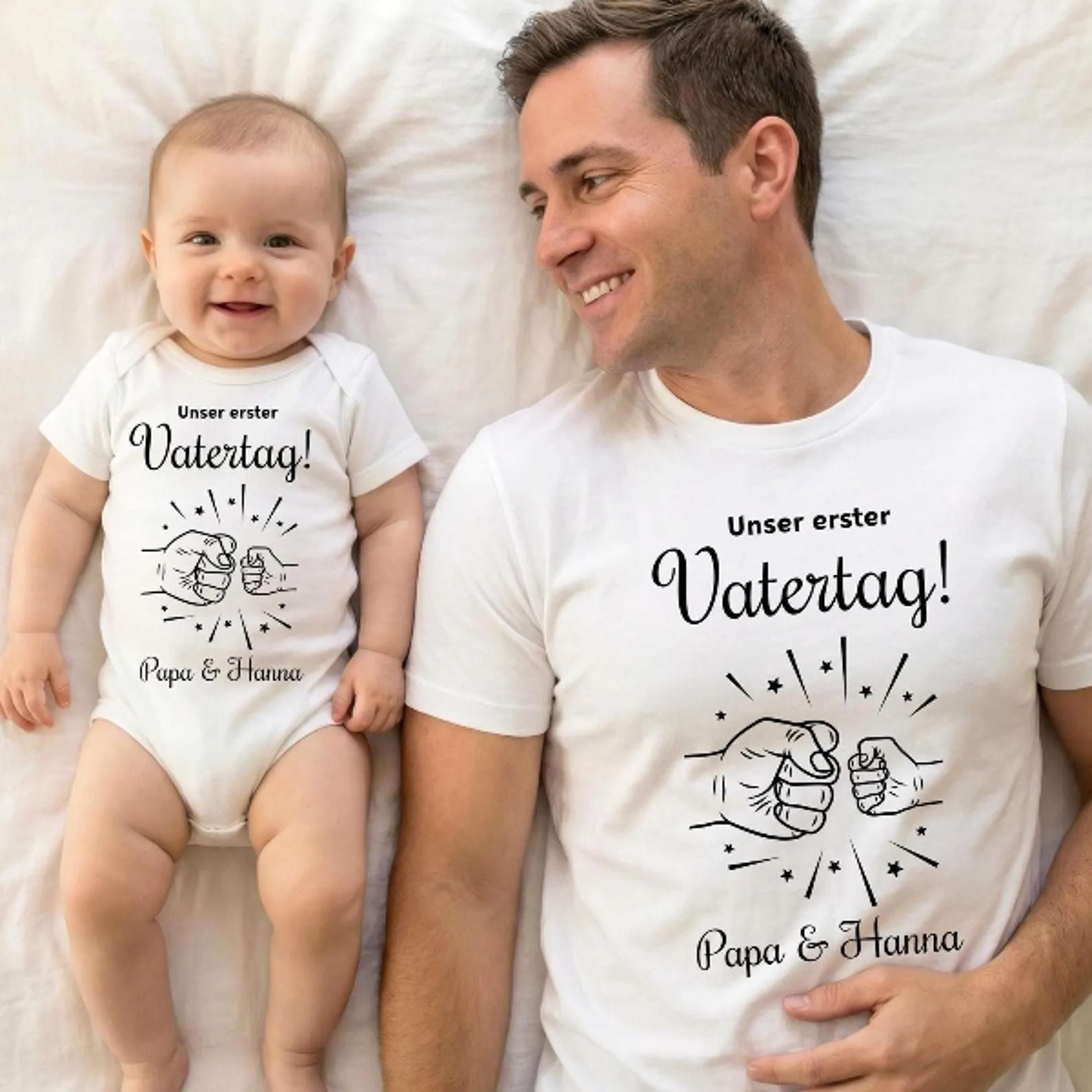 first father's day matching shirts, daddy and baby matching outfit, papa and me shirt, personalized father's day gift