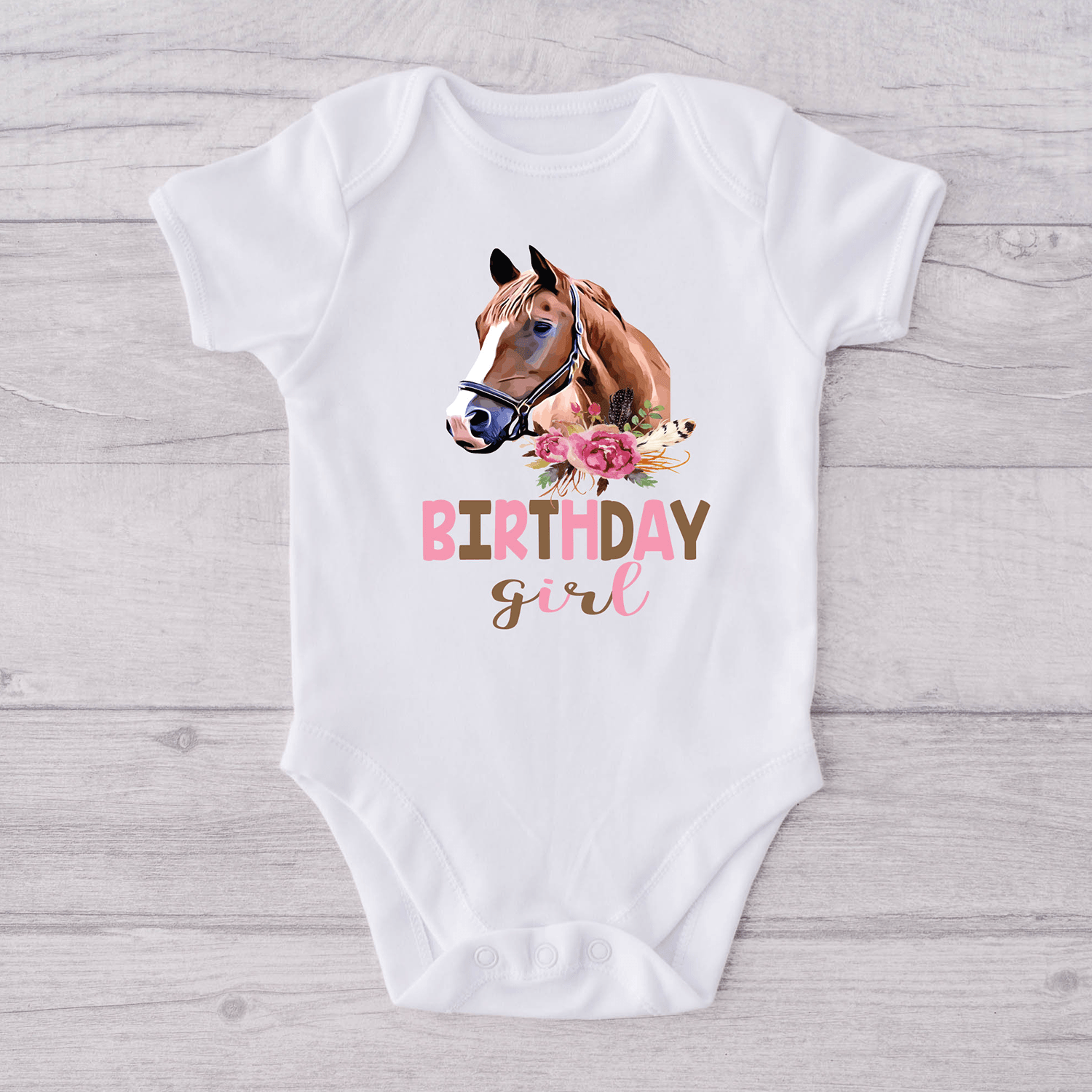 Horse Birthday Shirt Floral Horse Birthday Girl Shirt Personalized Horse Birthday Tee Pony Party Ou 2