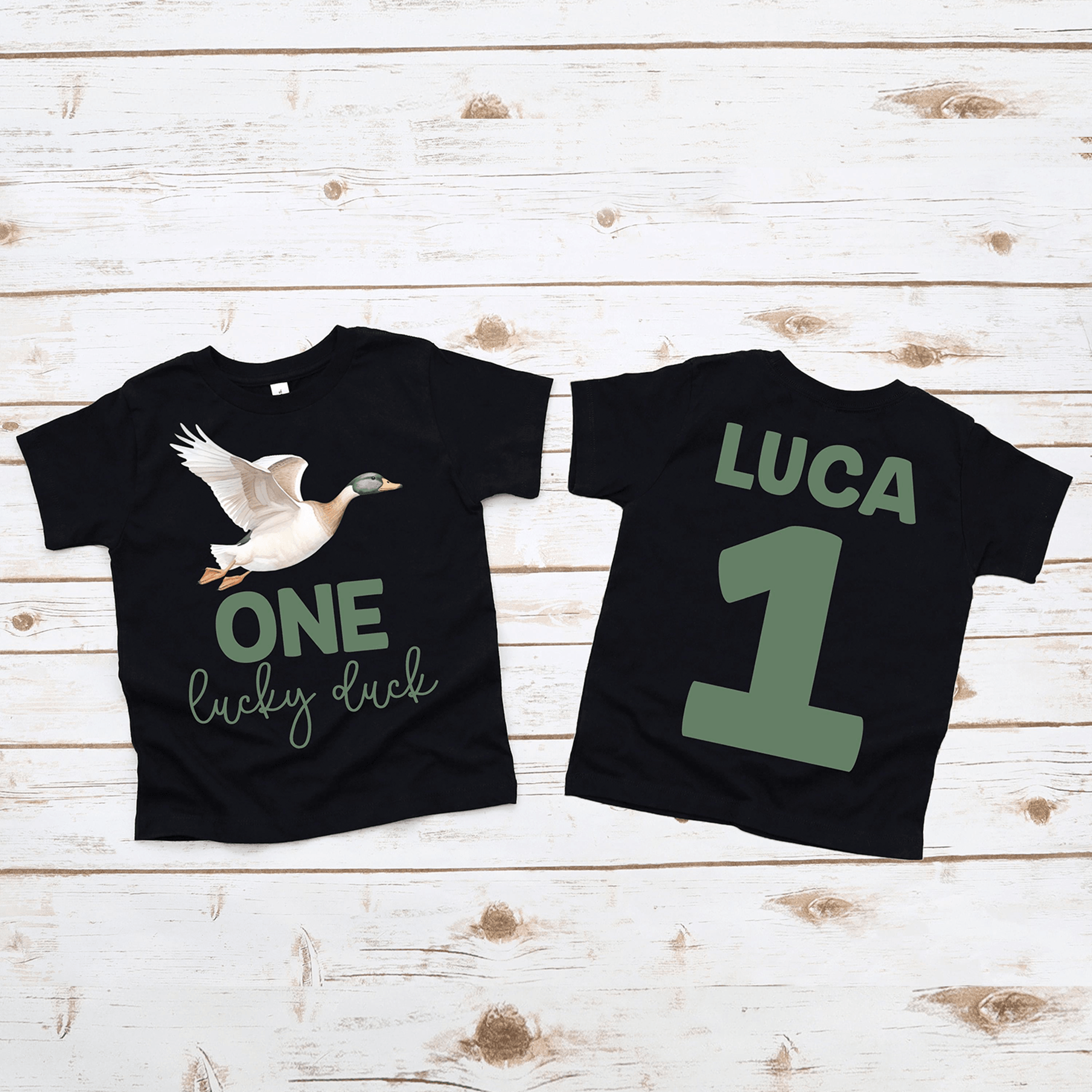 One Lucky Duck 1st Birthday Shirt Personalized Duck Birthday Tee Family Matching Duck Shirts First