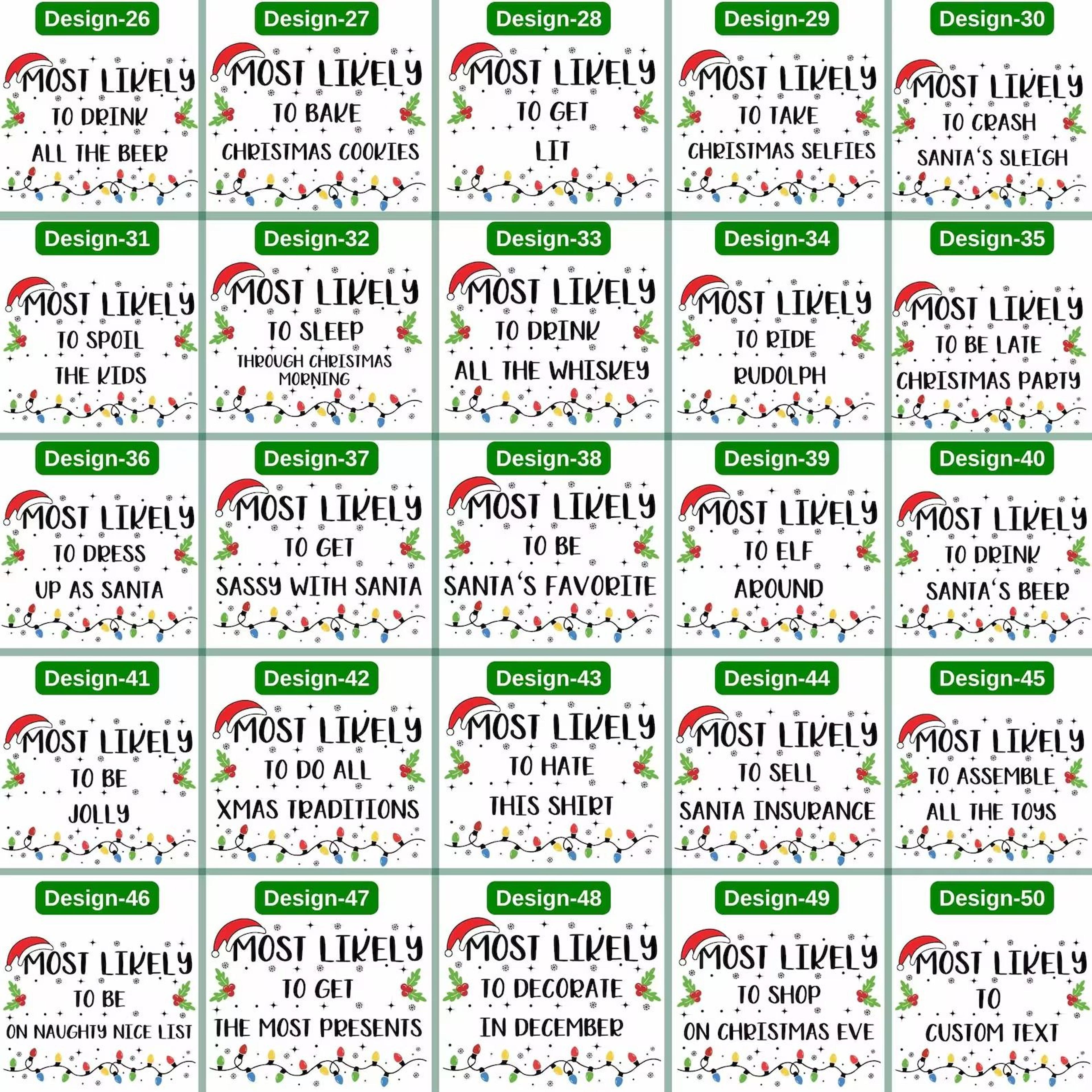 Funny Christmas Family Shirts Most Likely Christmas Tee Matching Family Christmas Shirts Custom Hol 1