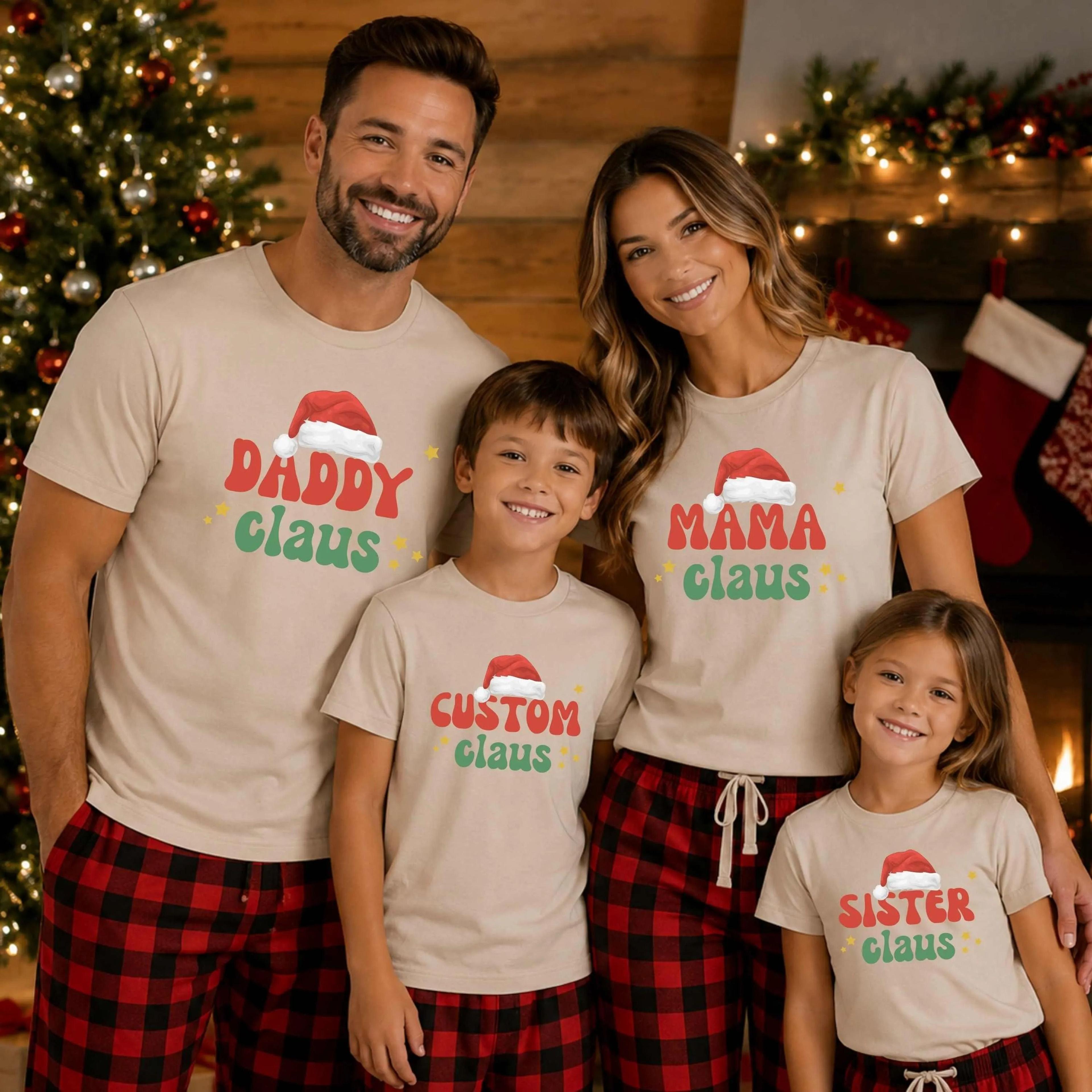 Matching Christmas Family Shirts Daddy Claus Shirt Mama Claus Shirt Custom Claus Tee Family Christm 1