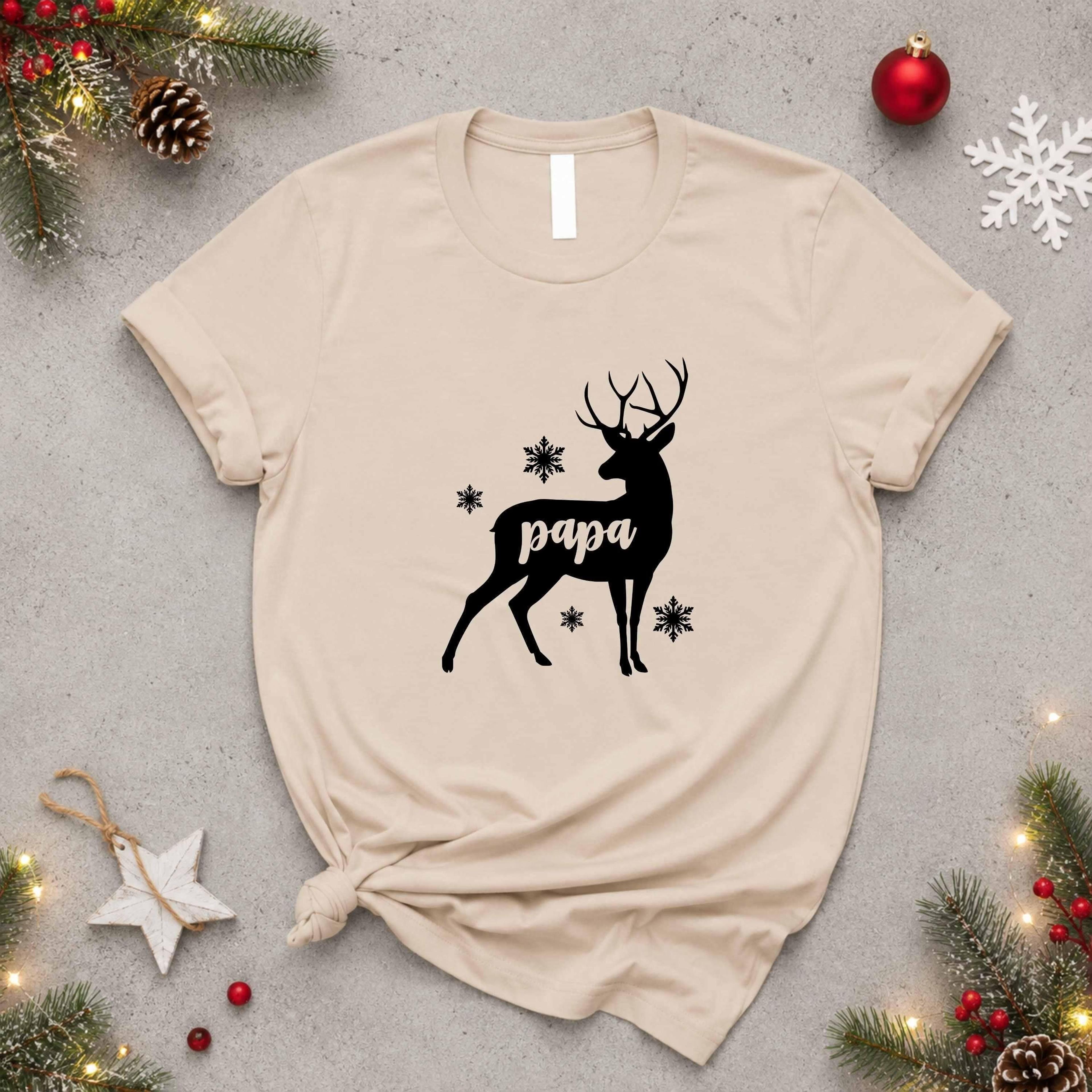 Personalized Reindeer Christmas Shirt Custom Name Christmas Tee Deer Christmas Shirt Holiday Pajama 1