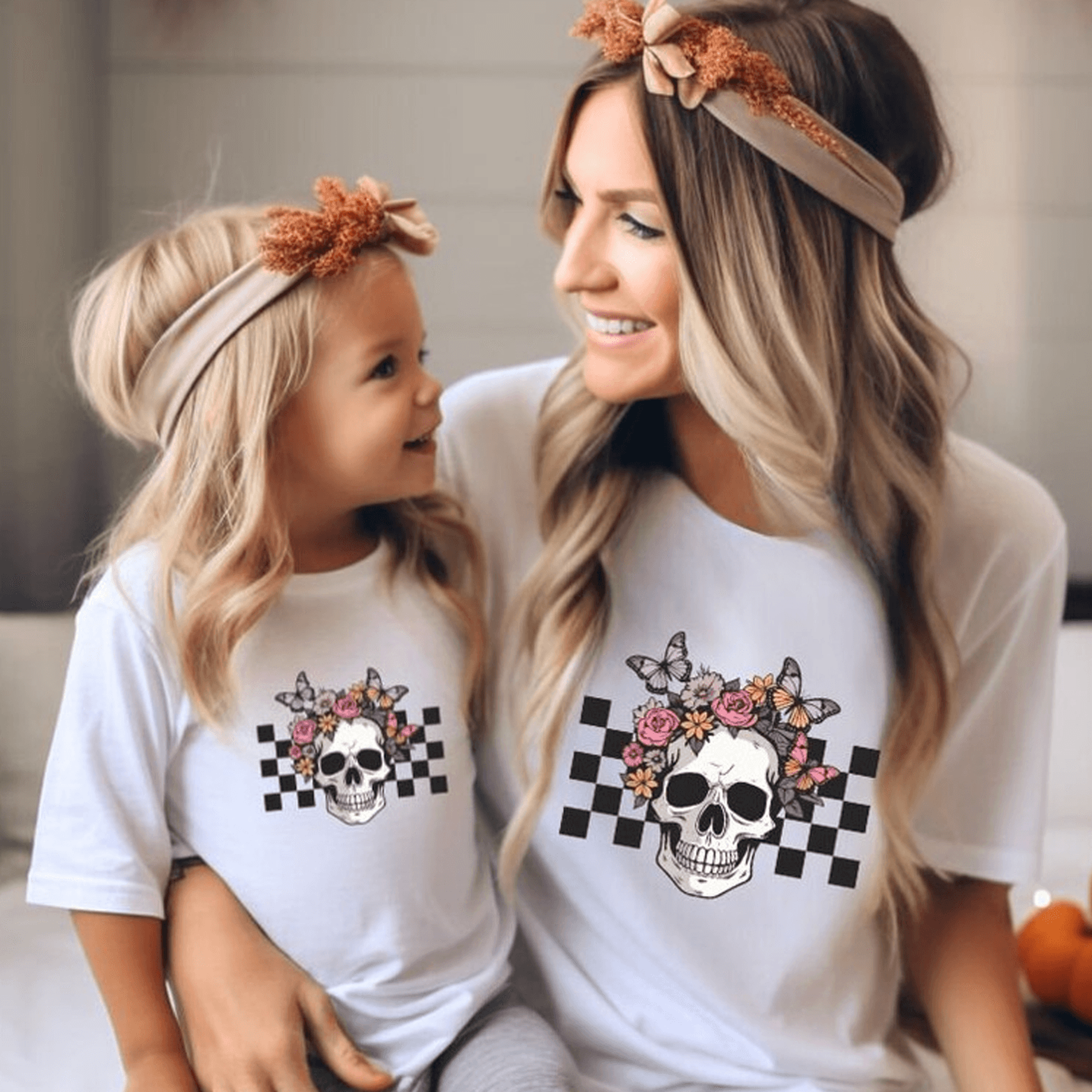 mommy and me halloween shirts, mama mini ghost tees, matching mother daughter spooky trick or treat family outfit