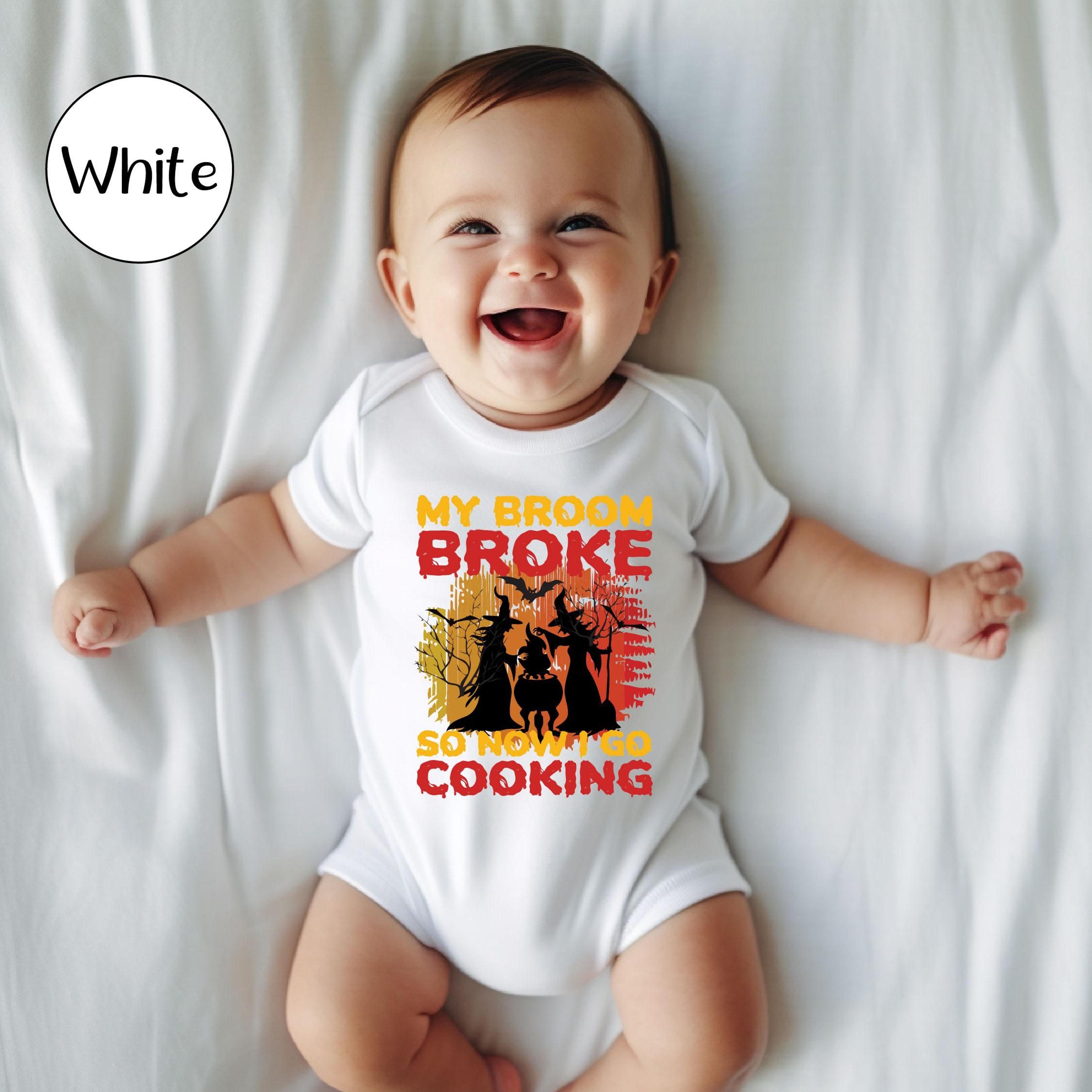 my broom broke witch cooking youth shirt, funny halloween kids tee, spooky witch shirt, cute halloween gift for kids