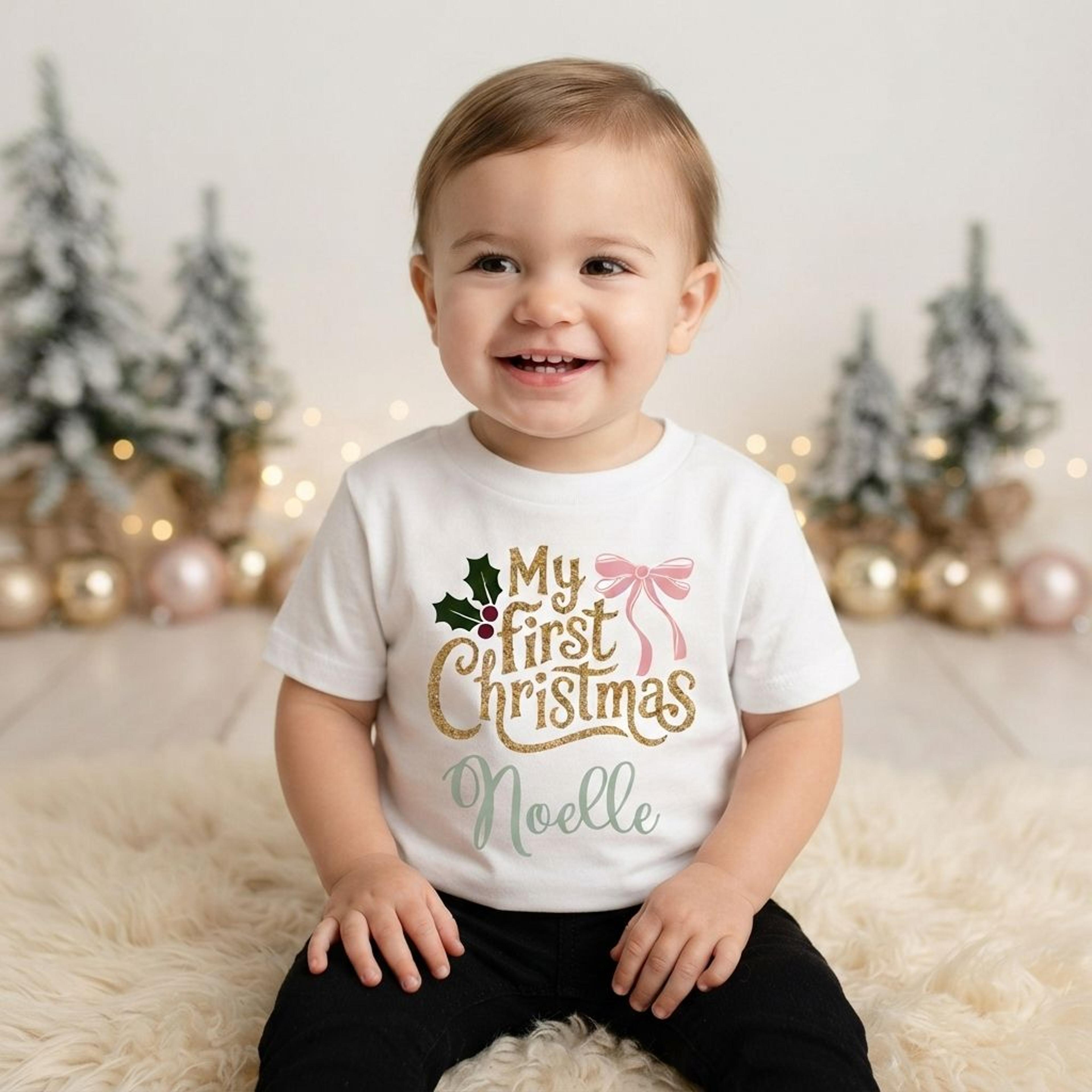 personalized first christmas outfit, cranberry baby girl tutu set, custom name bodysuit, holiday photo outfit