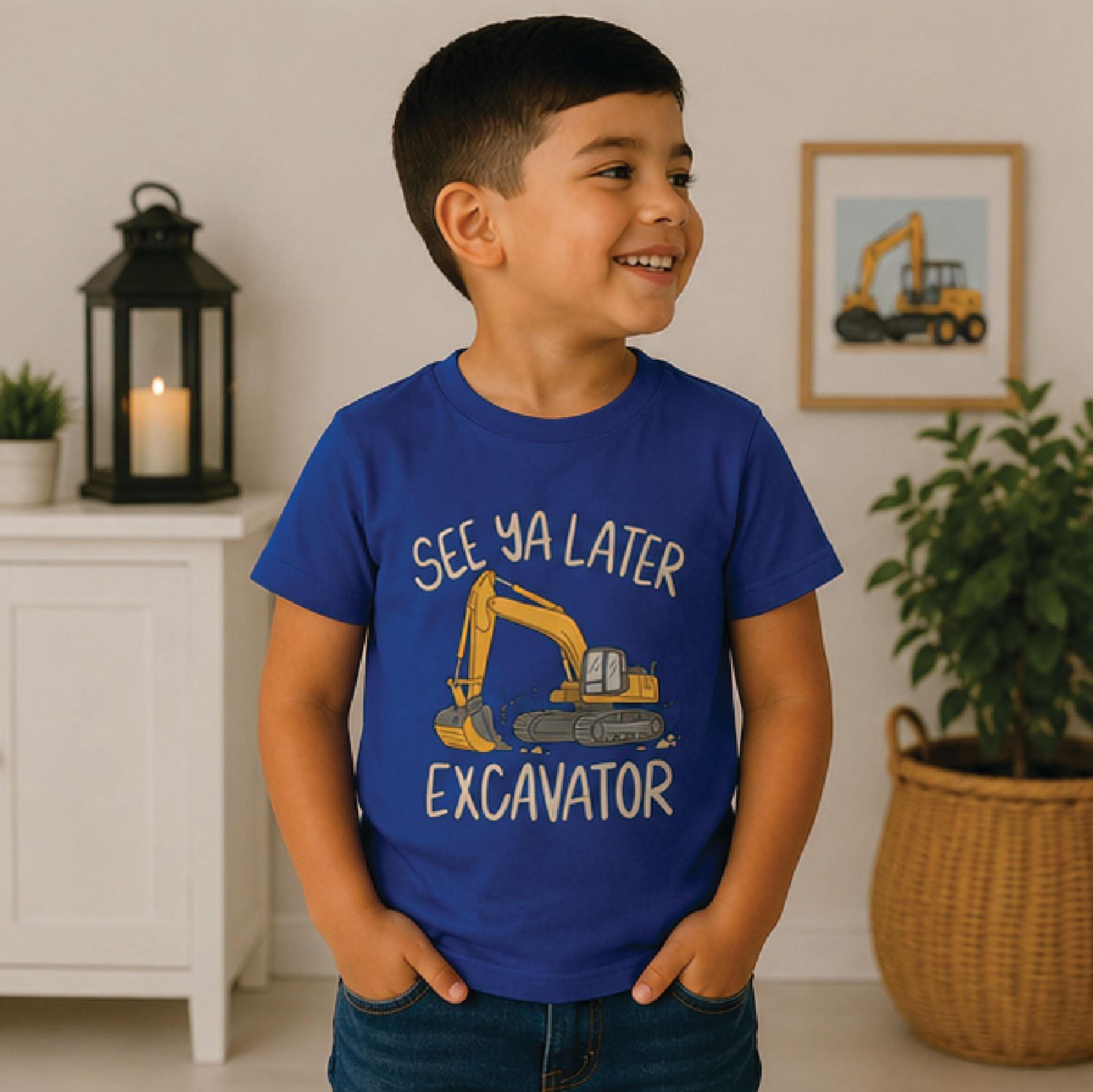 See Ya Later Excavator Toddler Shirt Funny Construction Kids Tee Digger Truck Shirt Construction Bi 3