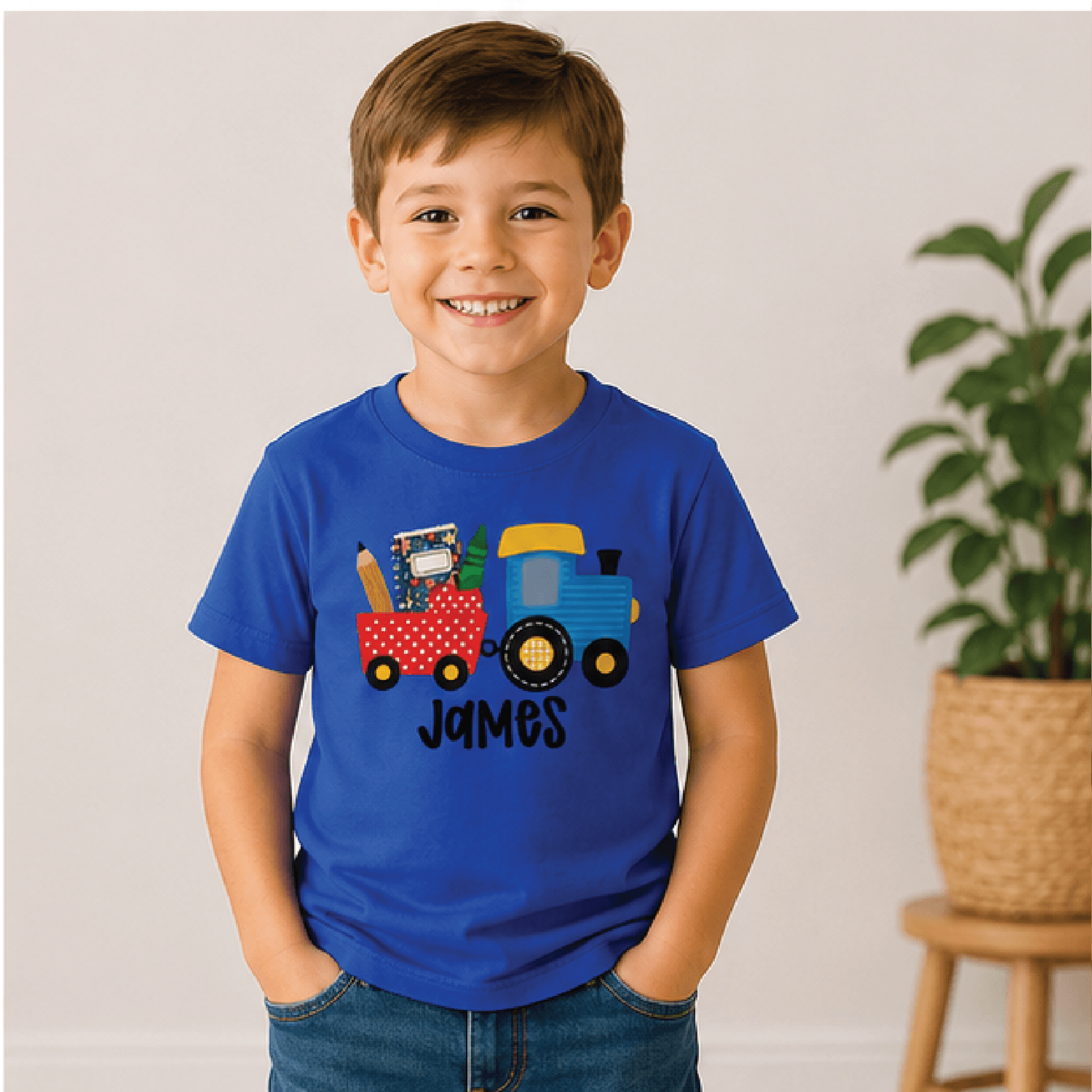 Personalized School Train Shirt Custom Name Toddler Tee Back To School Kids Shirt First Day Train L 3
