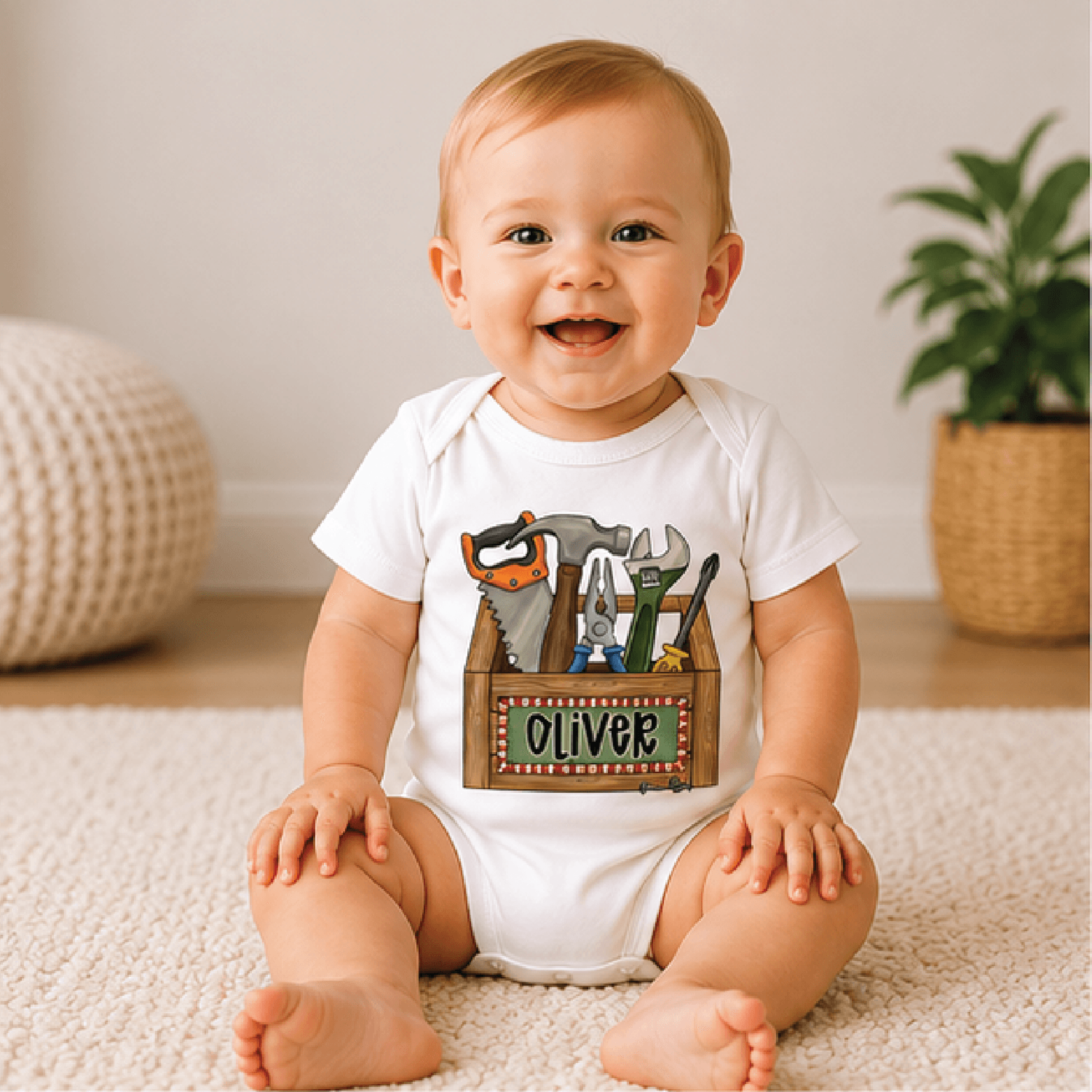 personalized toolbox toddler shirt, custom name tools kids tee, little handyman shirt, construction birthday gift
