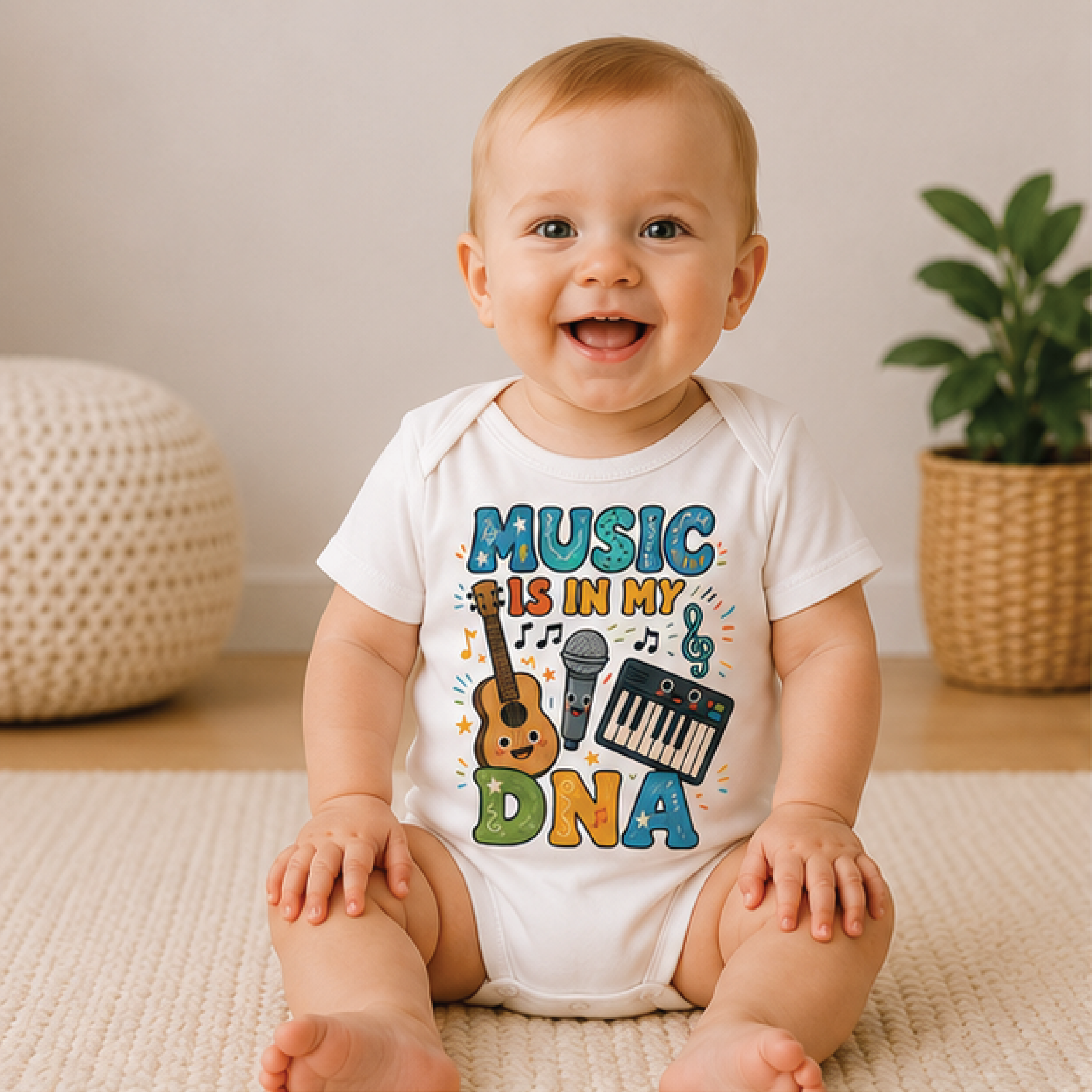 music is in my dna kids shirt, guitar music toddler tee, musician kids t-shirt, boys girls music lover gift