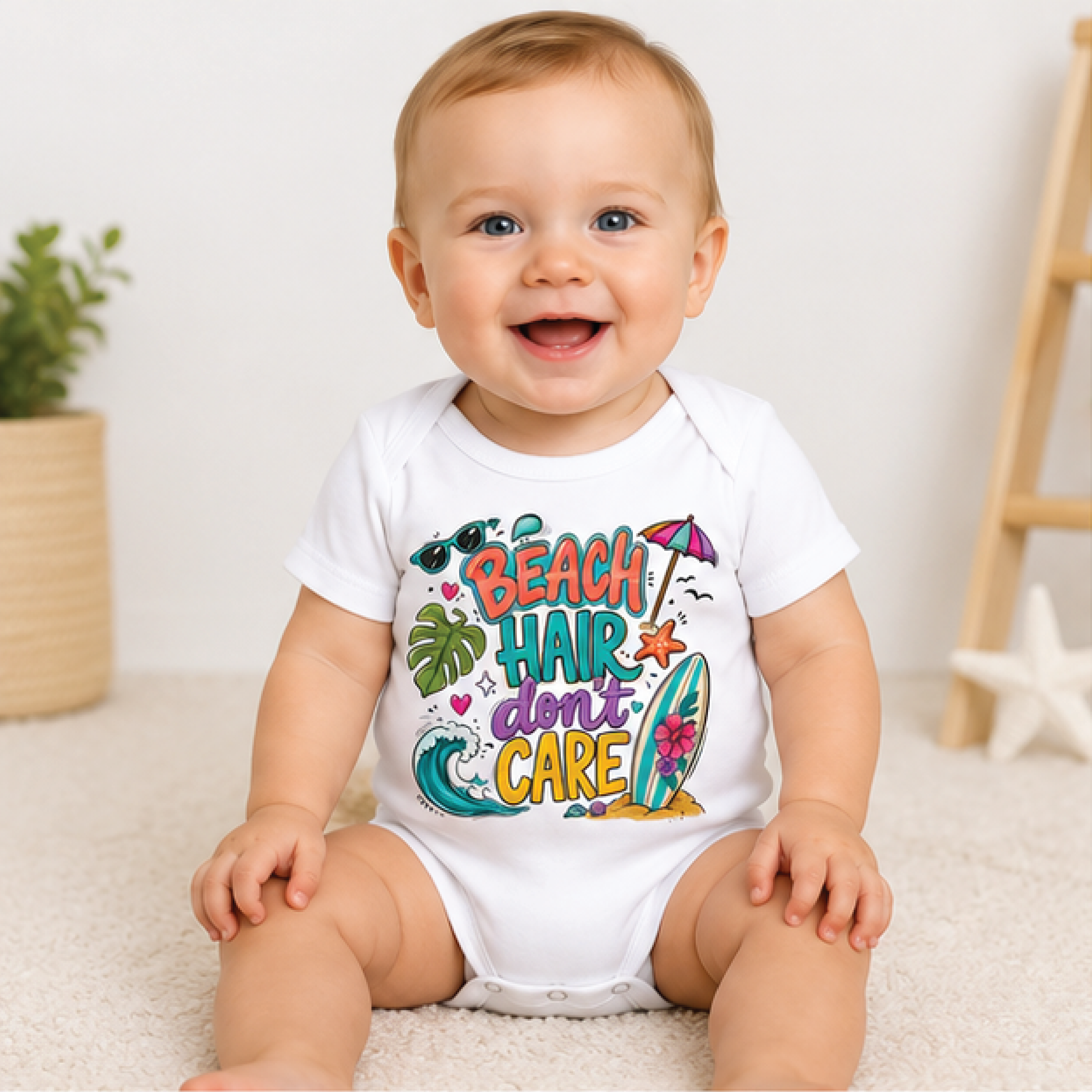 beach hair dont care kids shirt, toddler beach tee, cute summer vacation t-shirt, ocean beach outfit for boys girls