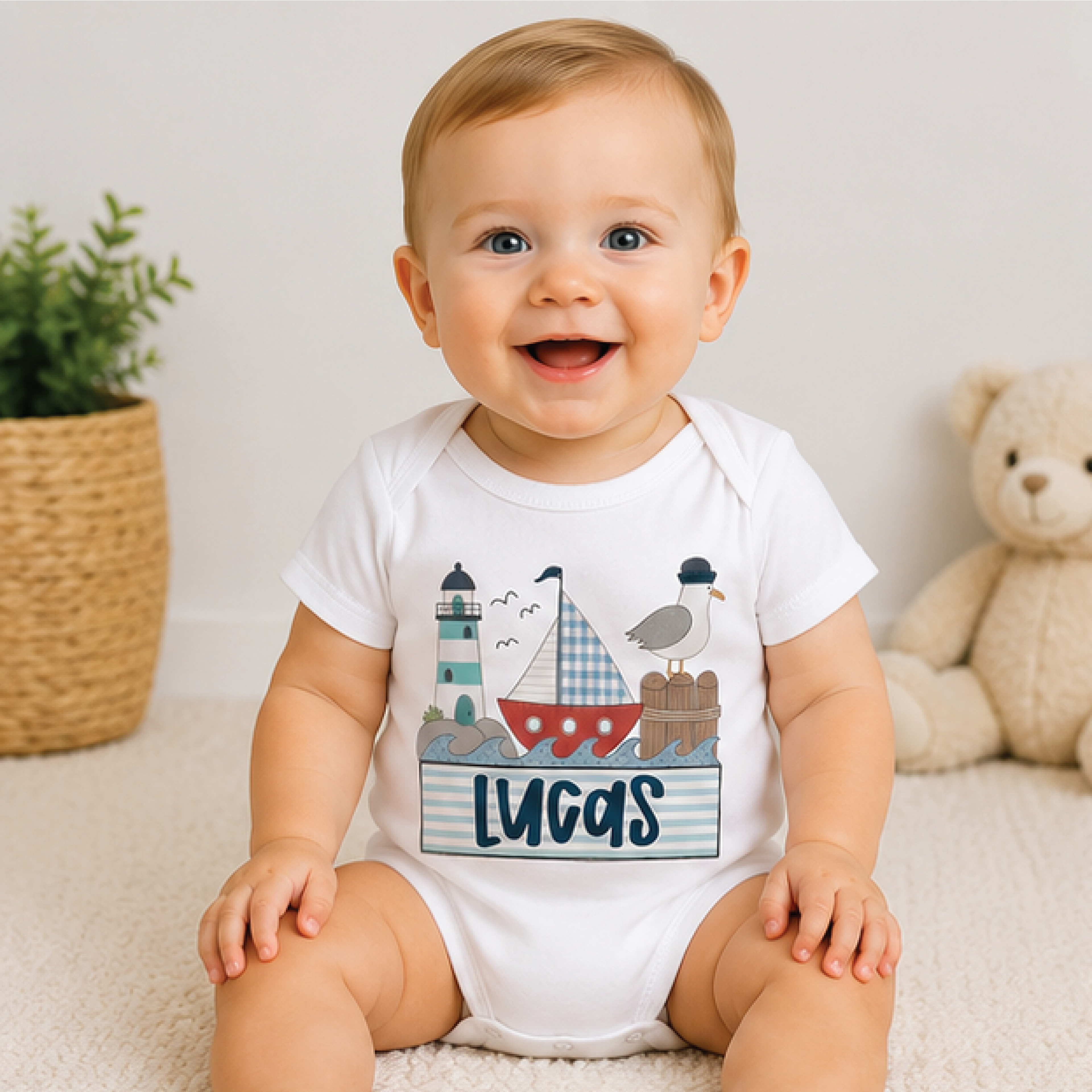 personalized sailboat boys shirt, custom name nautical toddler tee, ocean sailing kids shirt, summer beach vacation gift