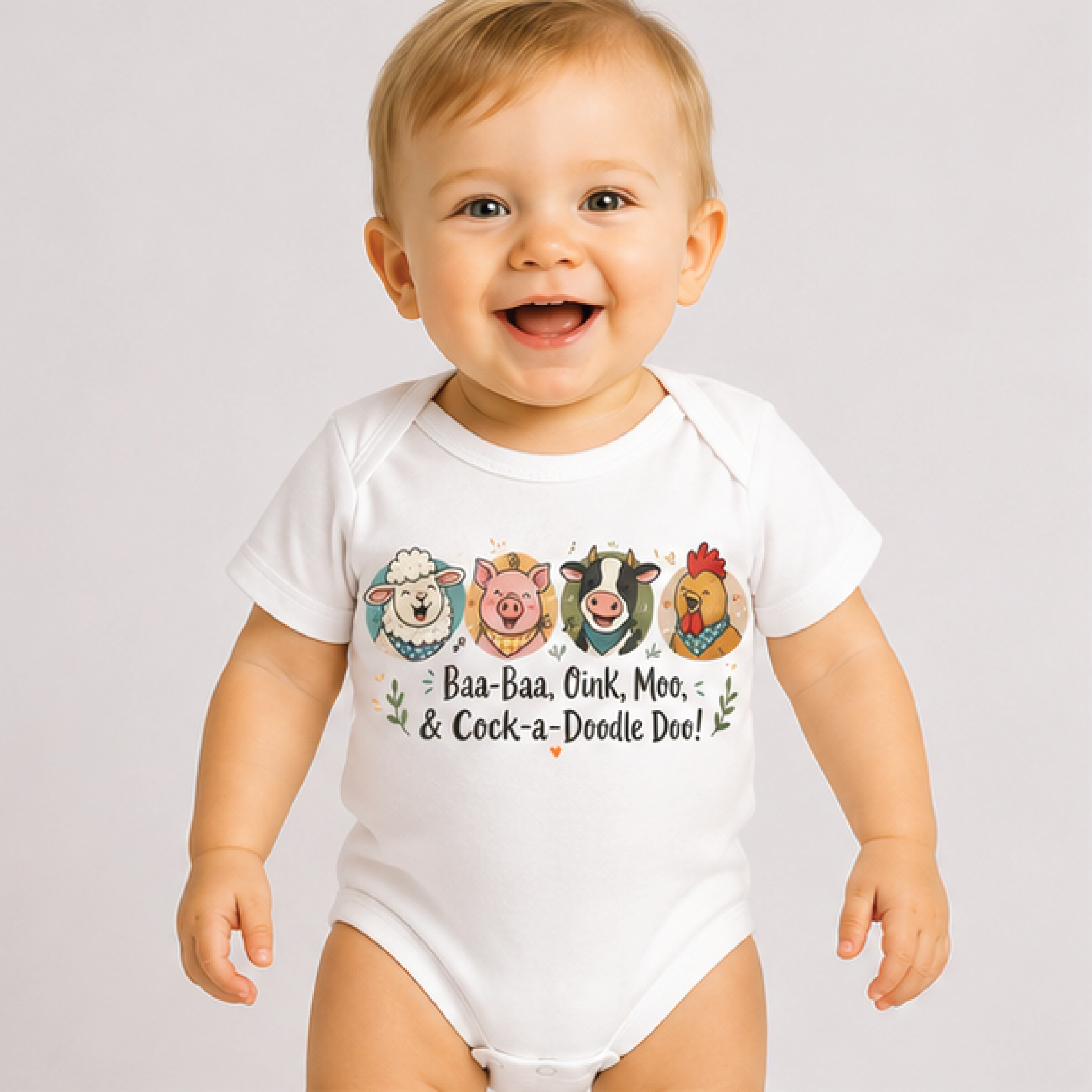 farm animal sounds toddler shirt, baa moo oink kids tee, cute barnyard animals t-shirt, farm lover gift for kids