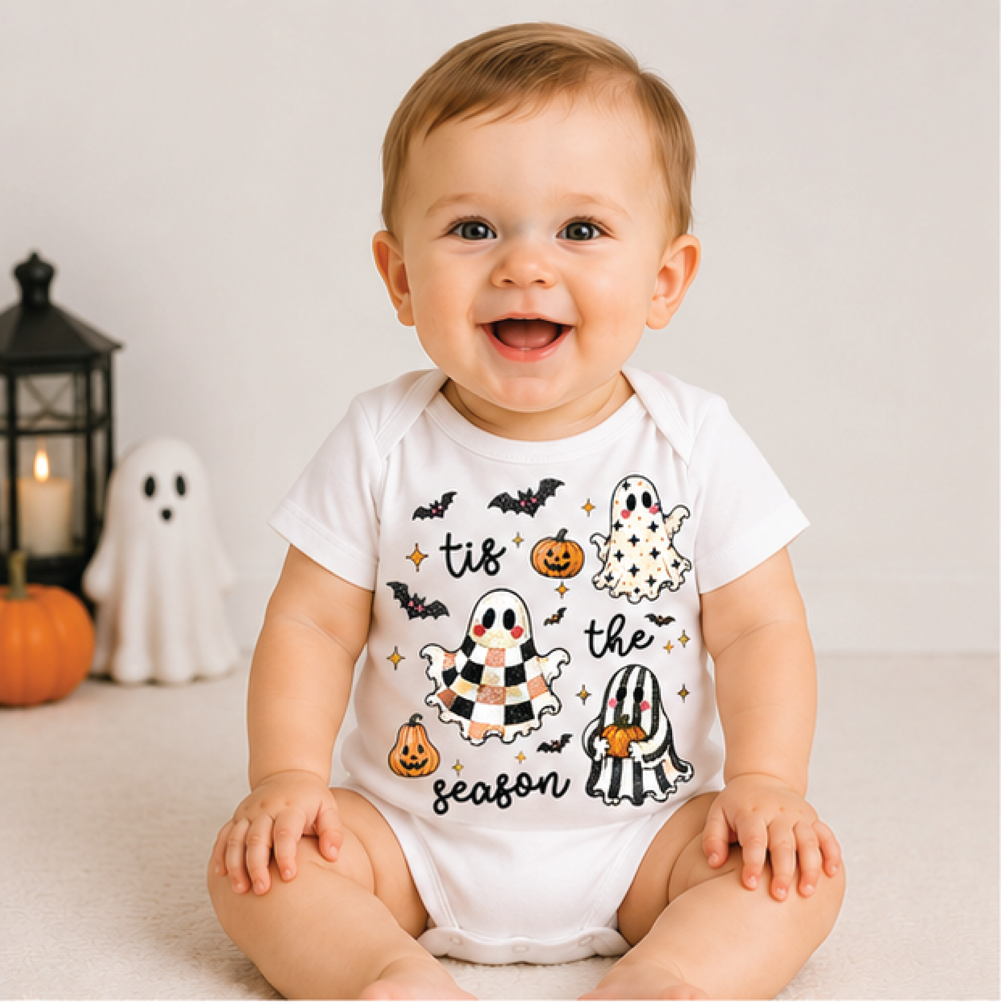 tis the season ghost kids shirt, spooky halloween toddler tee, cute ghost pumpkin fall shirt, trick or treat kids outfit