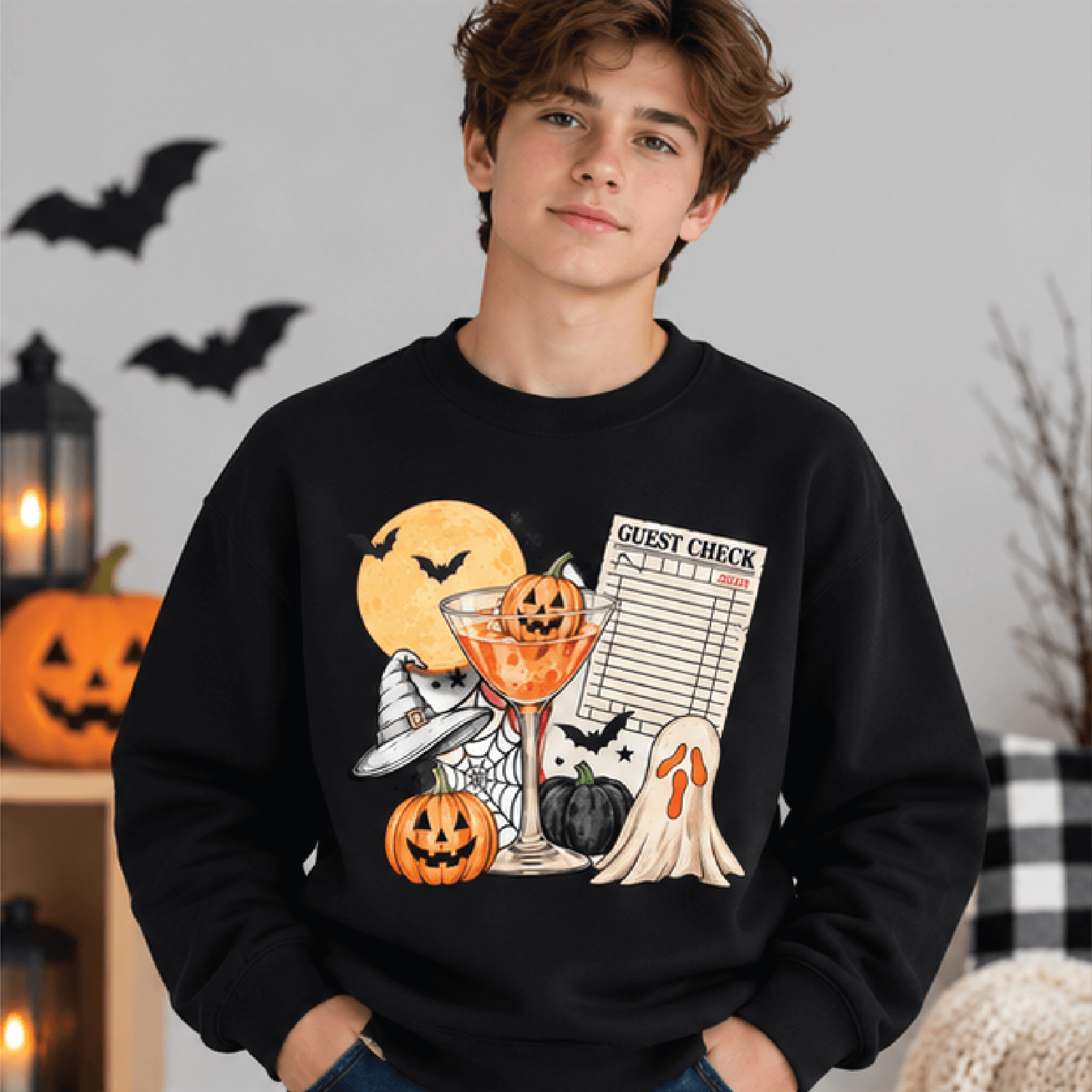Pick Your Poison Halloween Sweatshirt Kids Spooky Crewneck Youth Potion Bottle Sweater Retro Witchy 1