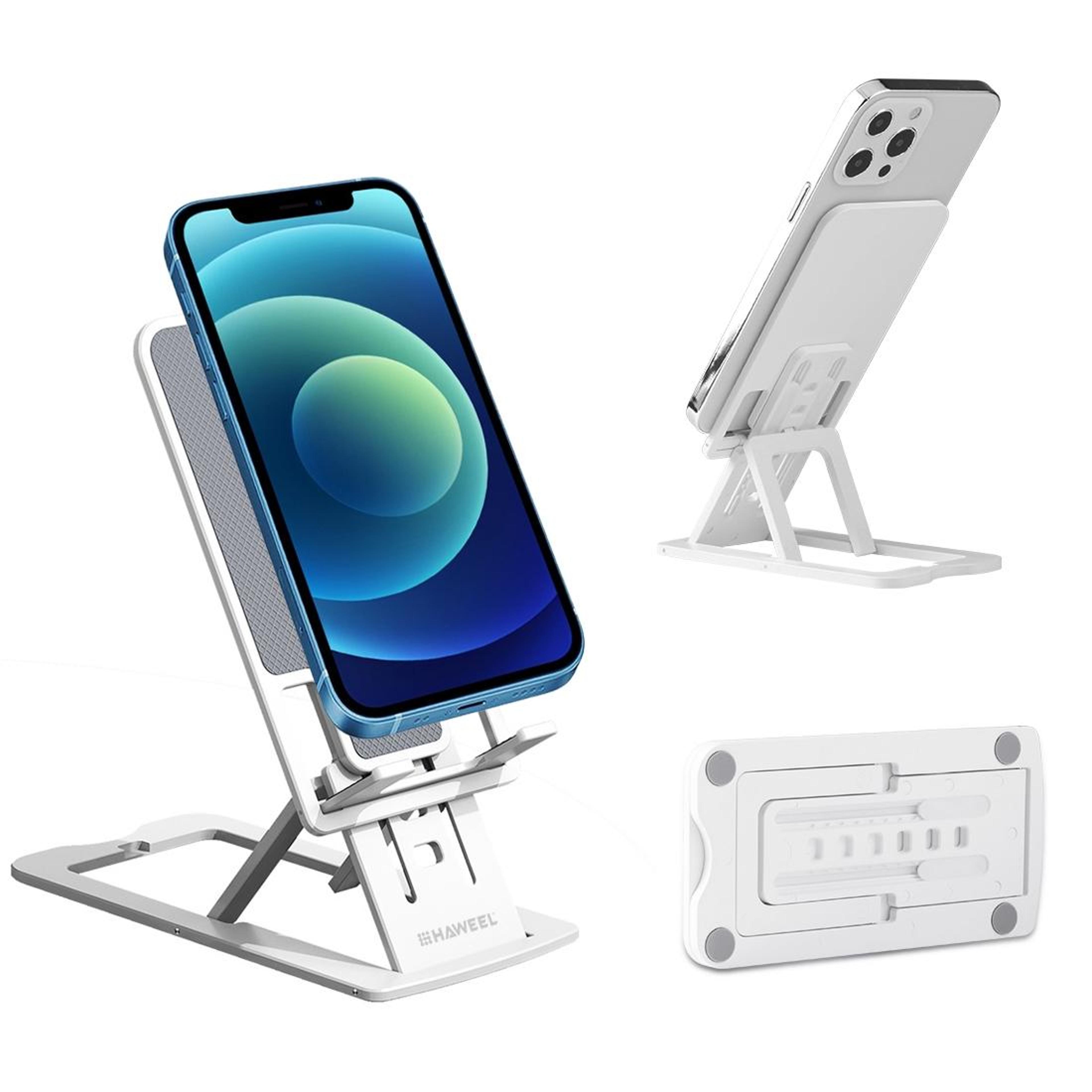 haweel adjustable folding phone & tablet stand portable live streaming desktop holder