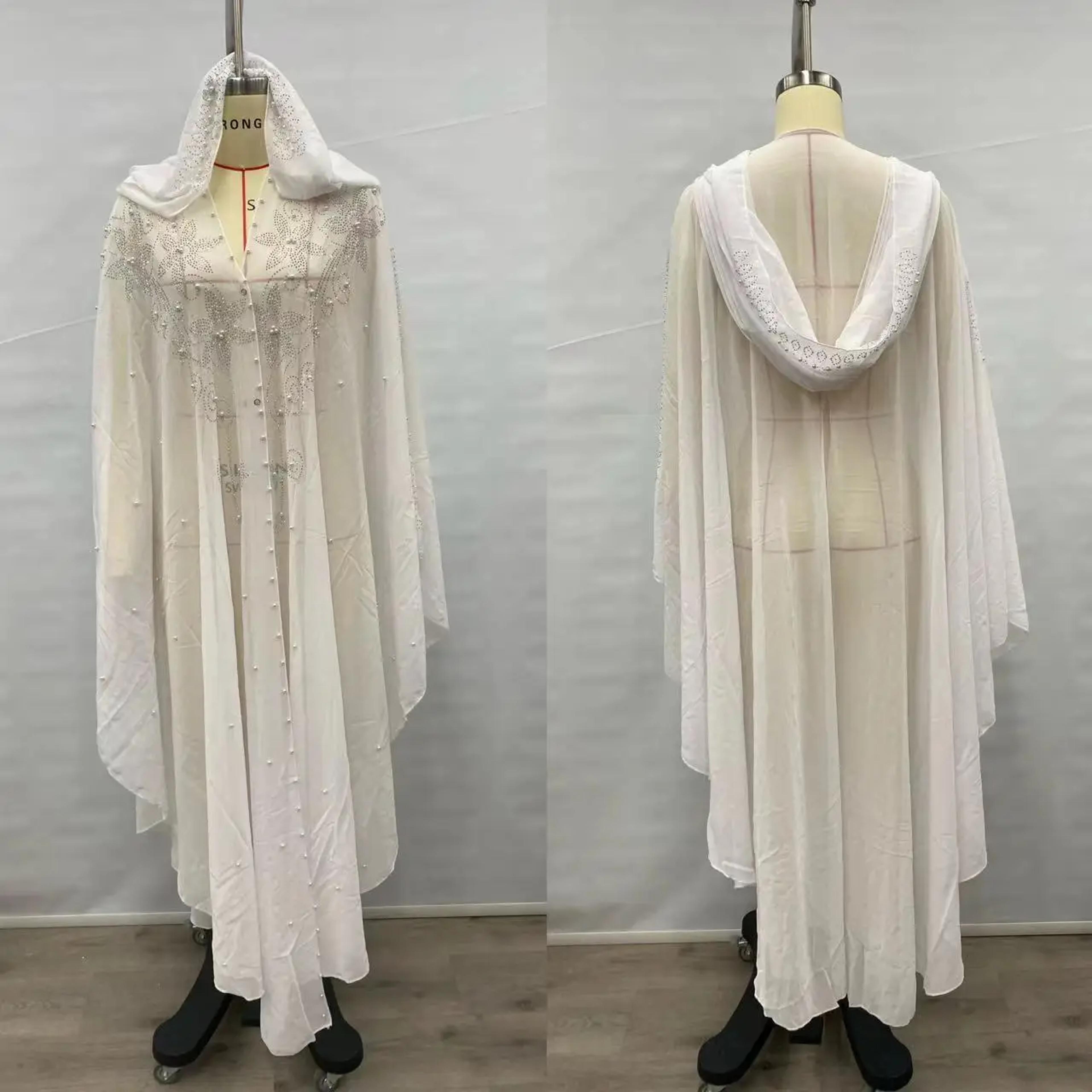 Vintage Thin Hooded Cloak Women Clothing Cape Dress Fashion Ponchos Coats  Jackets With Bling Diamo 14