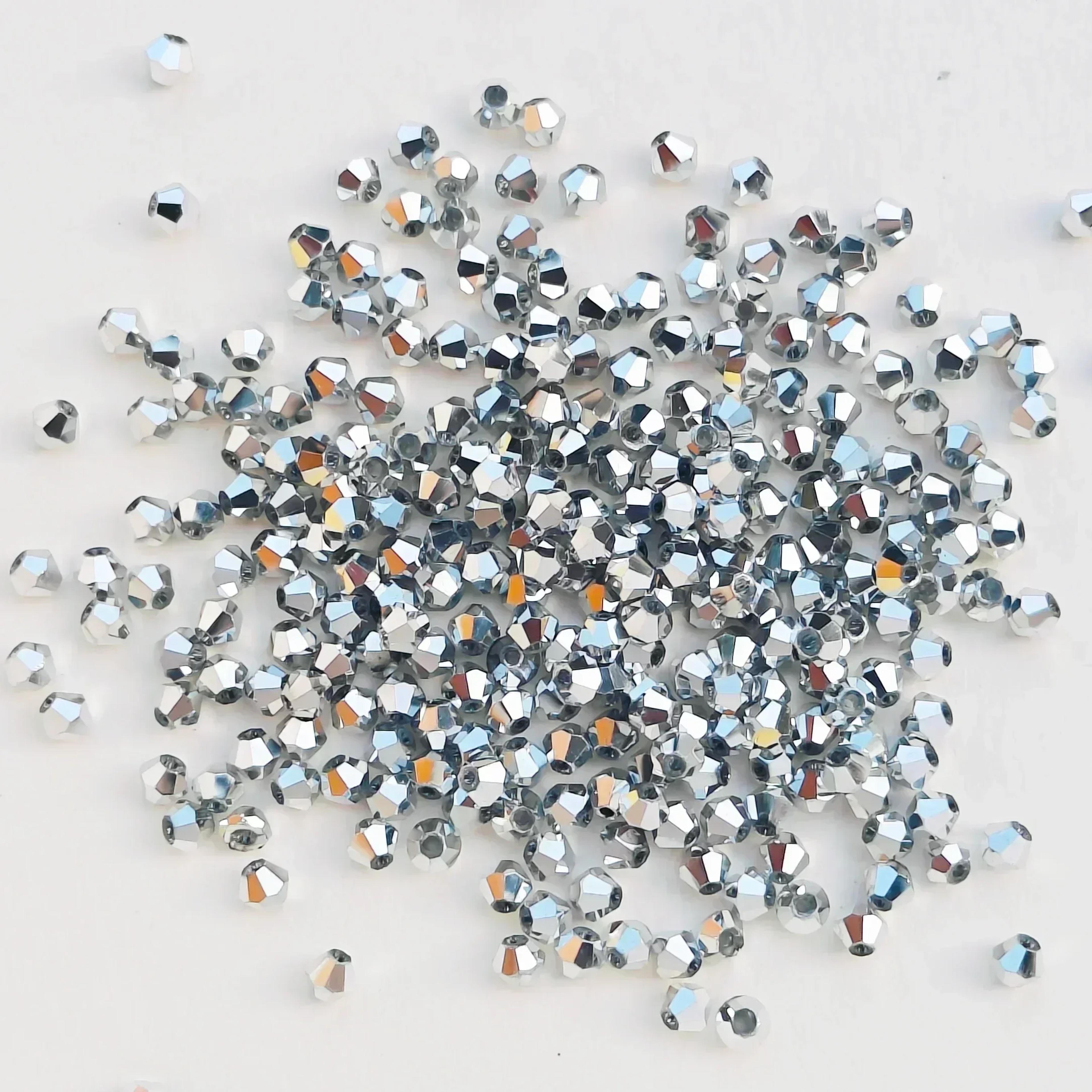 Shiny Faceted Austria Crystal Beads Bicone Spacer Loose Beads For DIY Jewelry Making Bracelets Neck 10