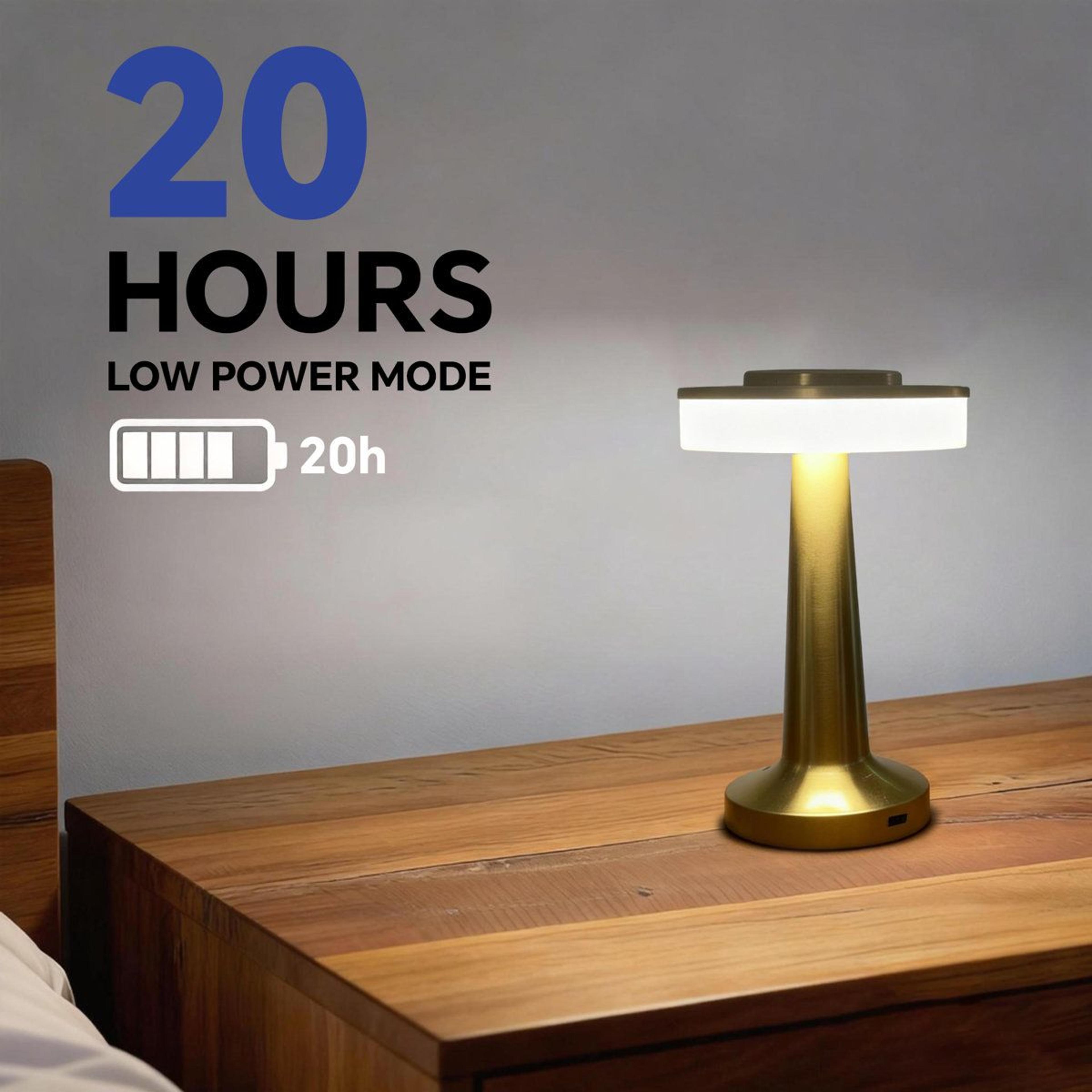 Caidenlee Rechargeable Touch Lamp With 3 Level Dimming 3