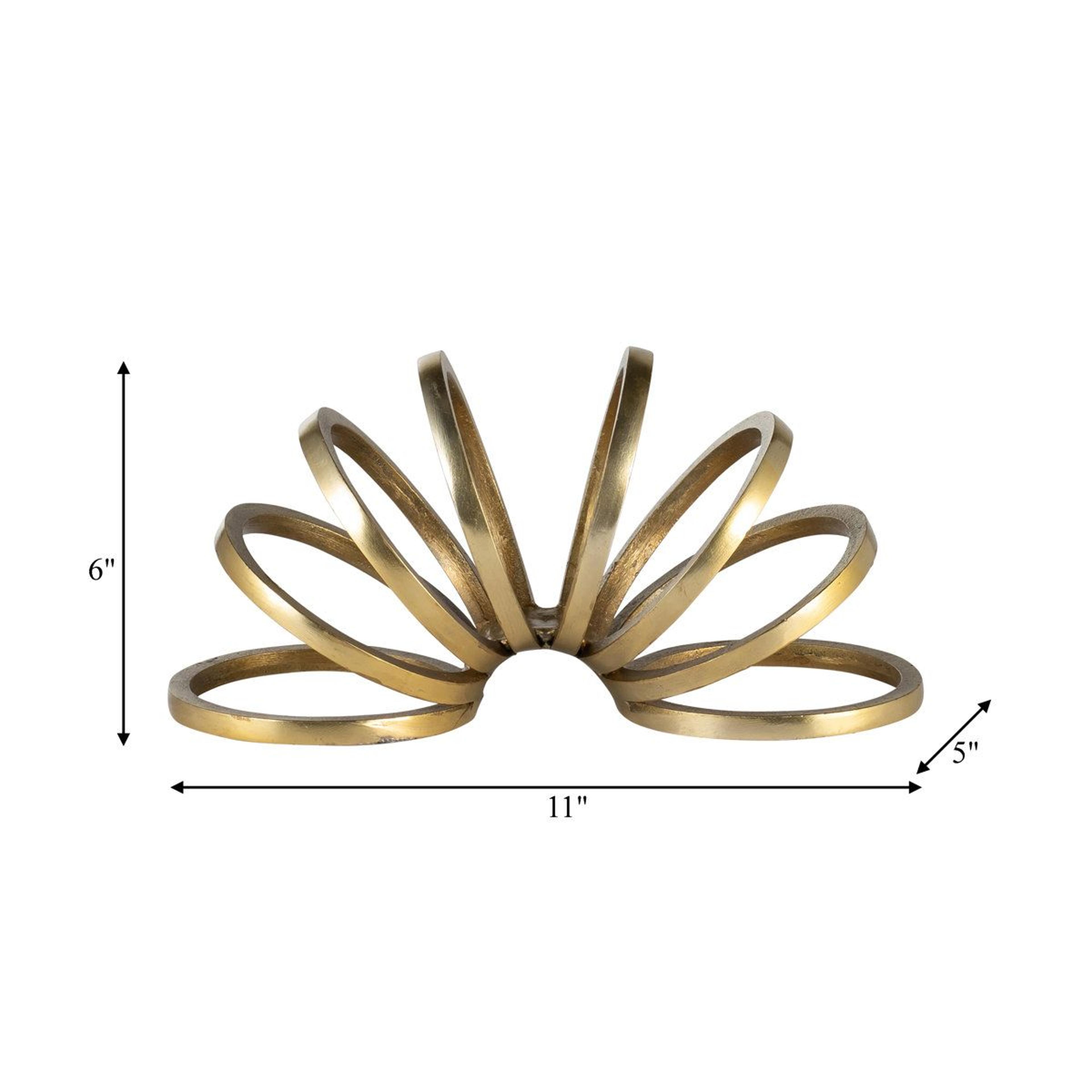 Hayslett Modern Metal Sculpture And Gold Ring Tabletop Decor 6