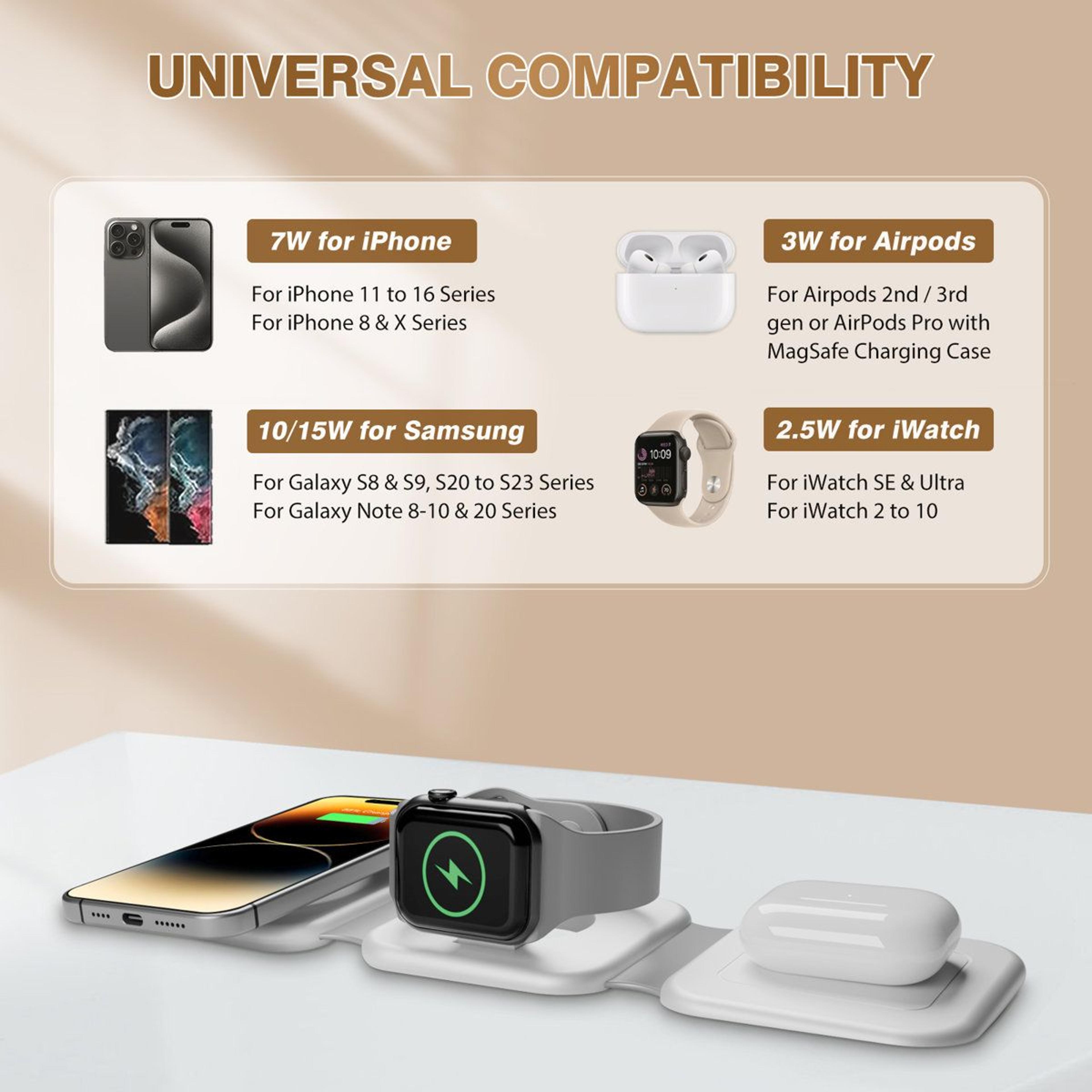 Magnetic 3 In 1 Wireless Charging Station For Apple Devices 2