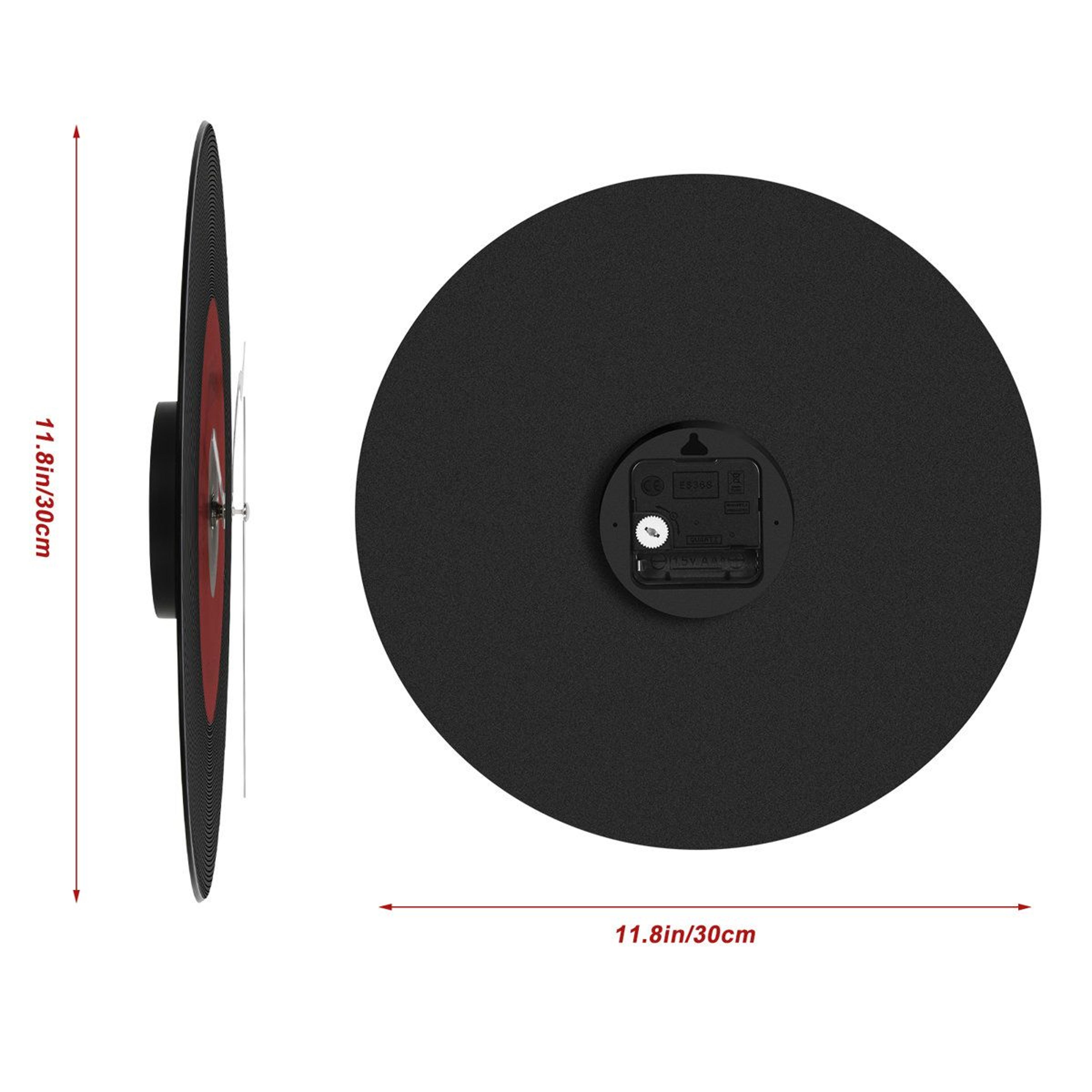 Retro Vinyl Record Wall Clock With Silent Quartz Movement 2