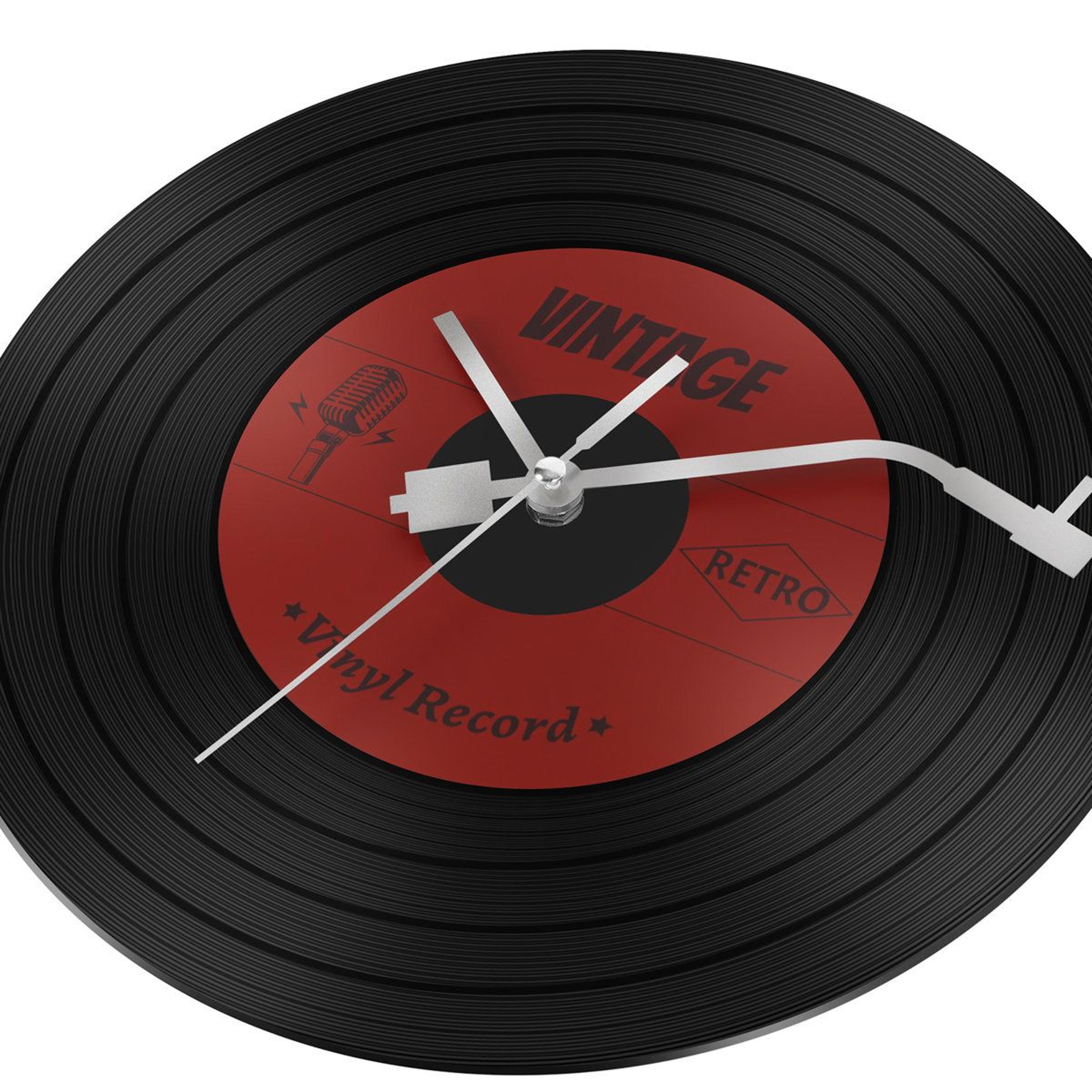 Retro Vinyl Record Wall Clock With Silent Quartz Movement 3