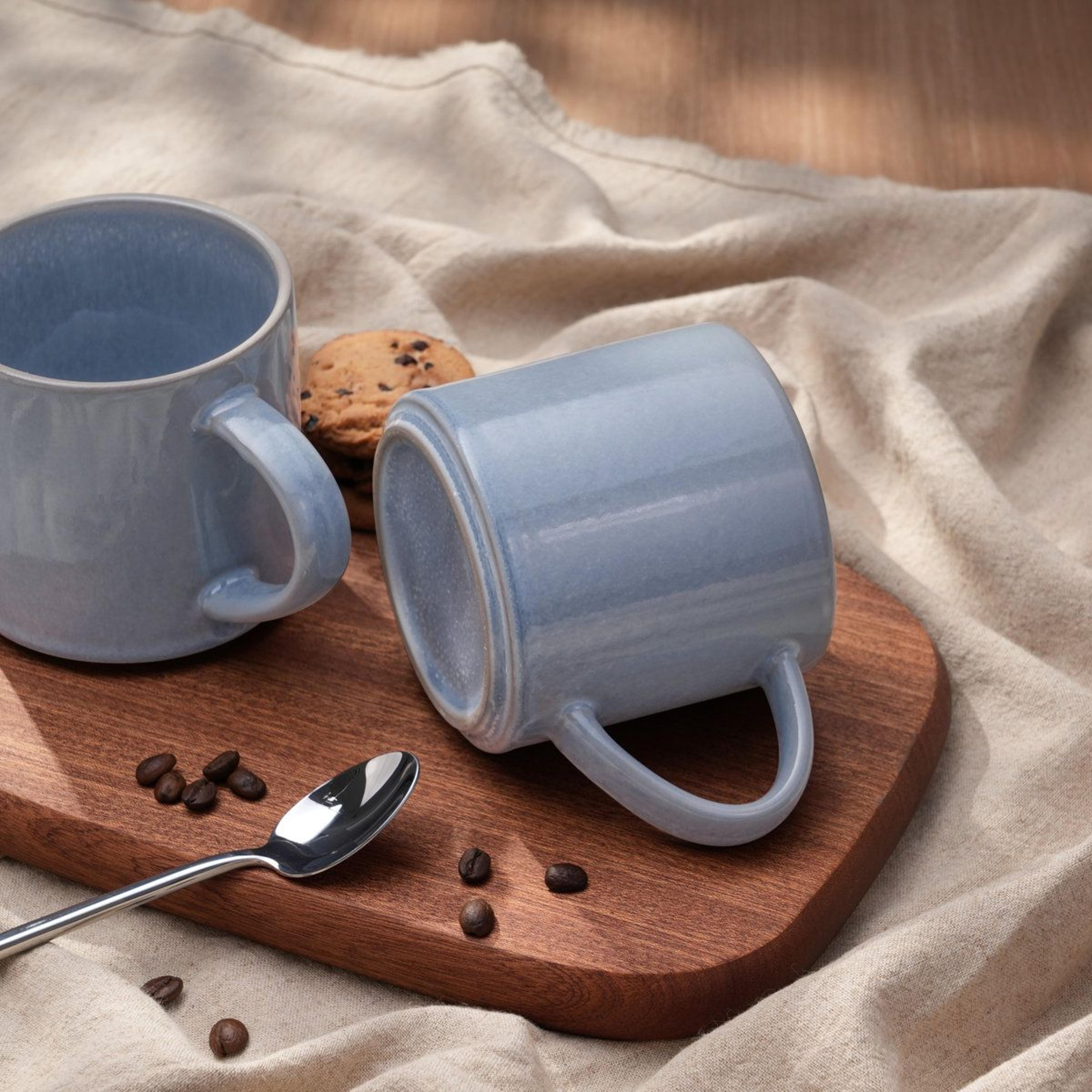 Artisan 14 Oz Stoneware Coffee Mug Set Of 4 With Reactive Glaze 18