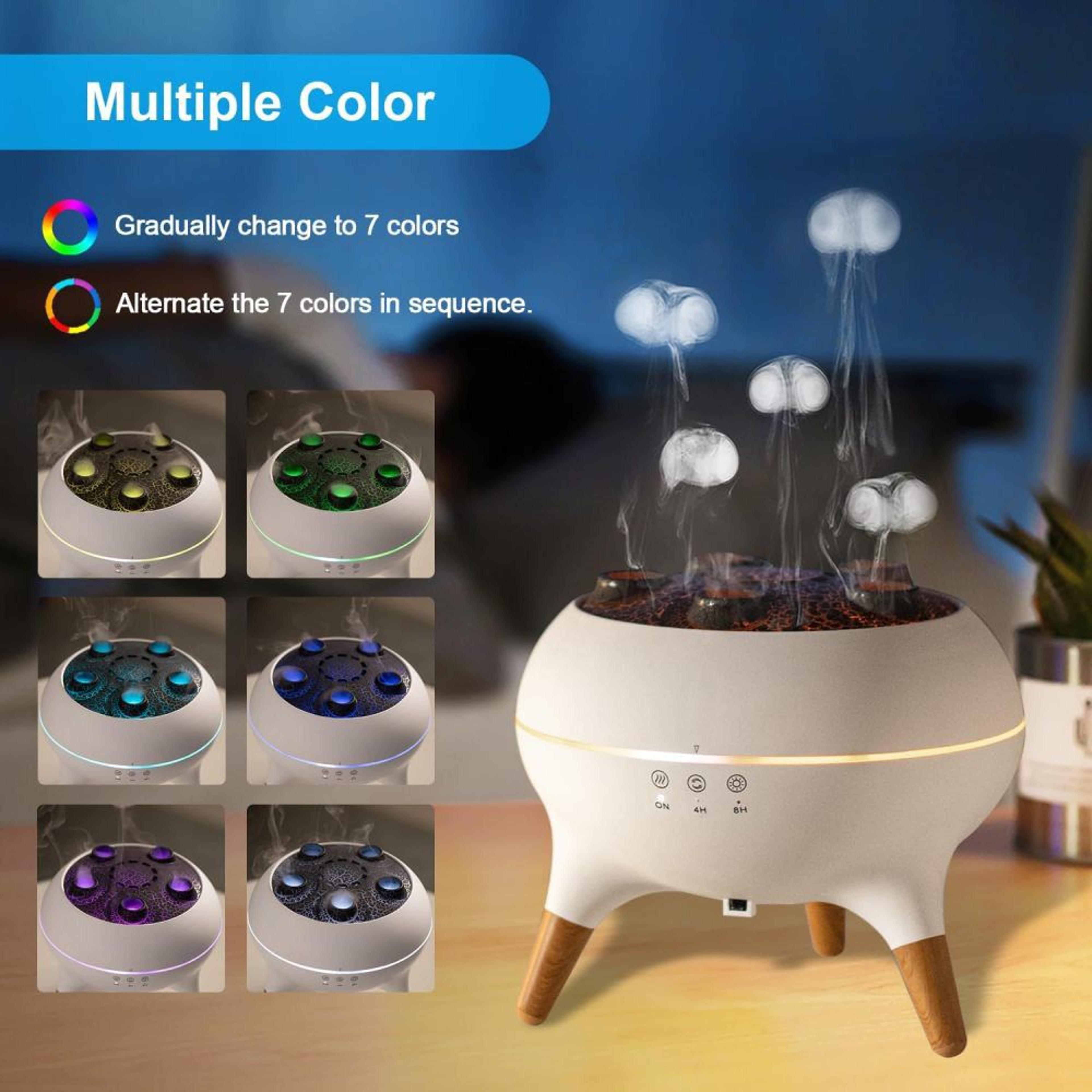 250ml Jellyfish Essential Oil Diffuser With Remote And 7 Color Lights 2