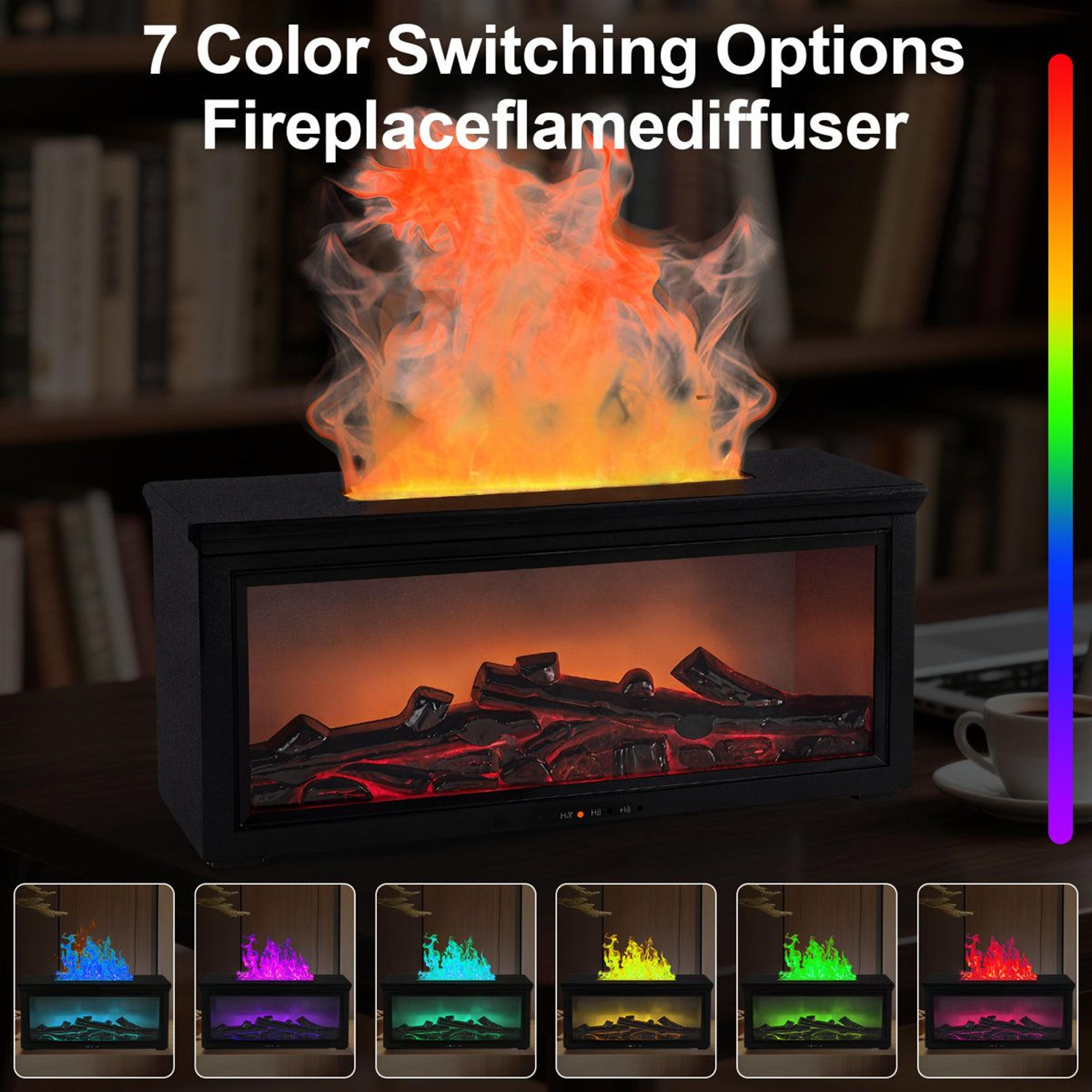 280ml Fireplace Humidifier And Essential Oil Diffuser With 7 Color Light 14