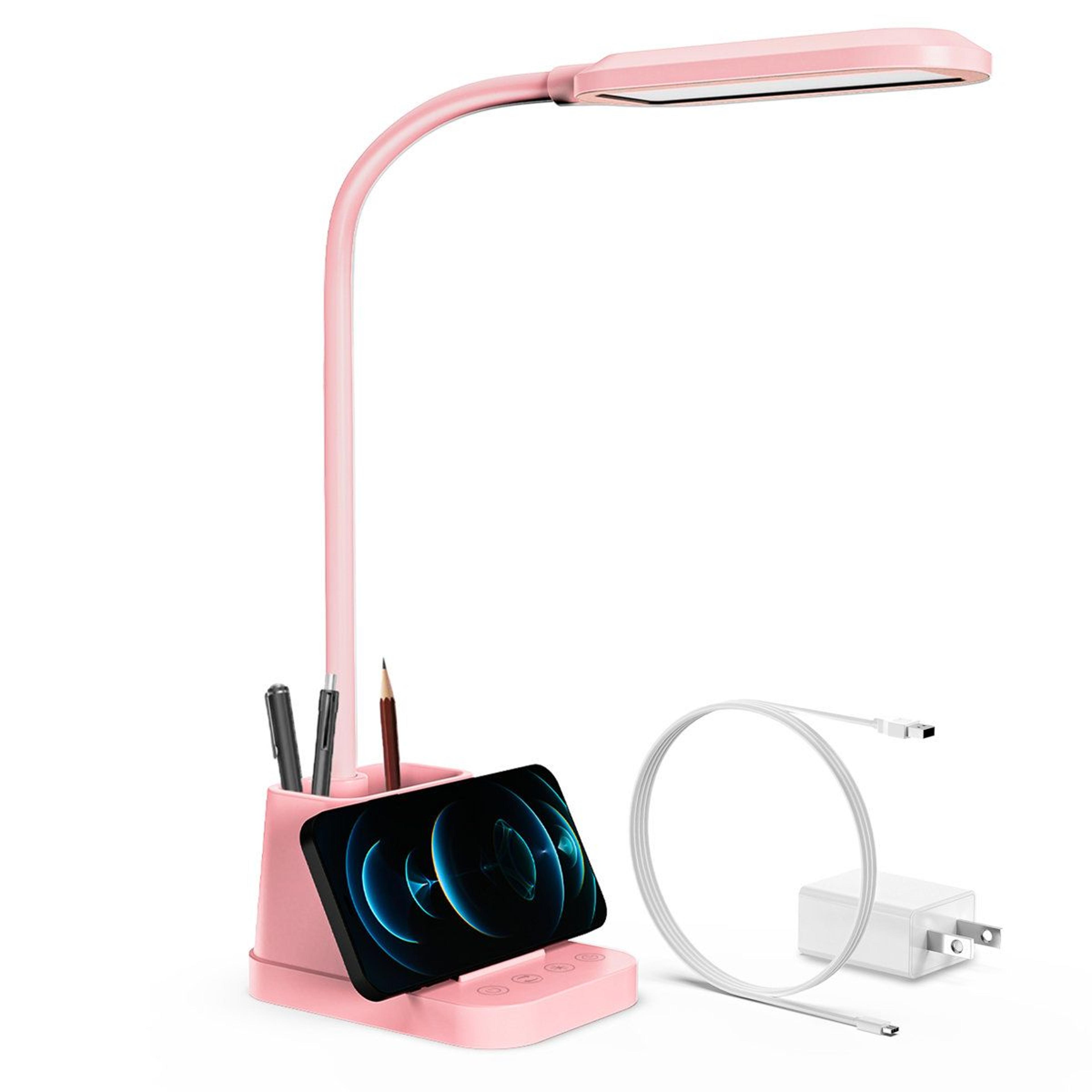 23 Inch LED Desk Lamp With USB Charging Gooseneck Study Light And Organizer 3