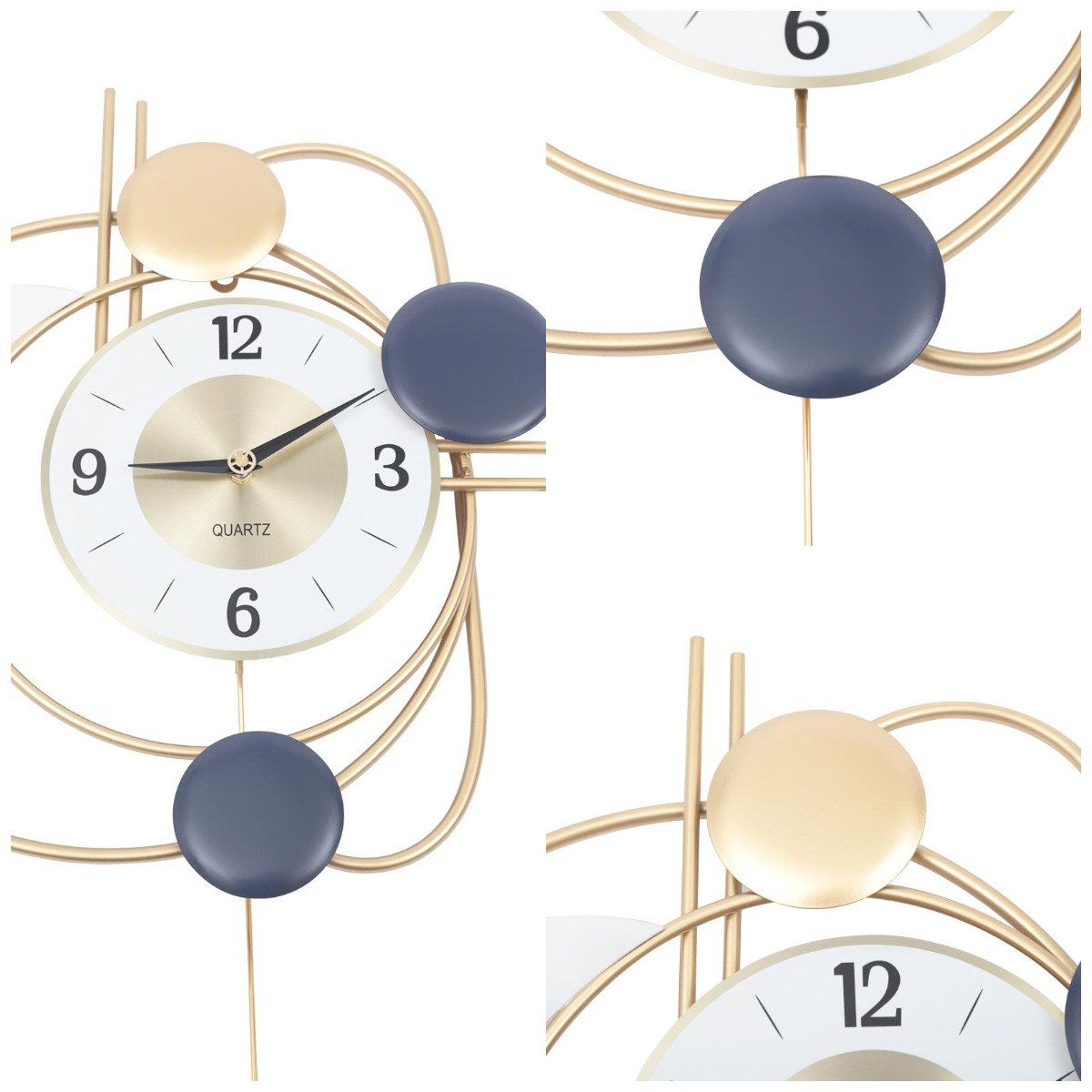Selatin Modern Wall Clock Metal Pendulum Clock With Silent Quartz Movement 1