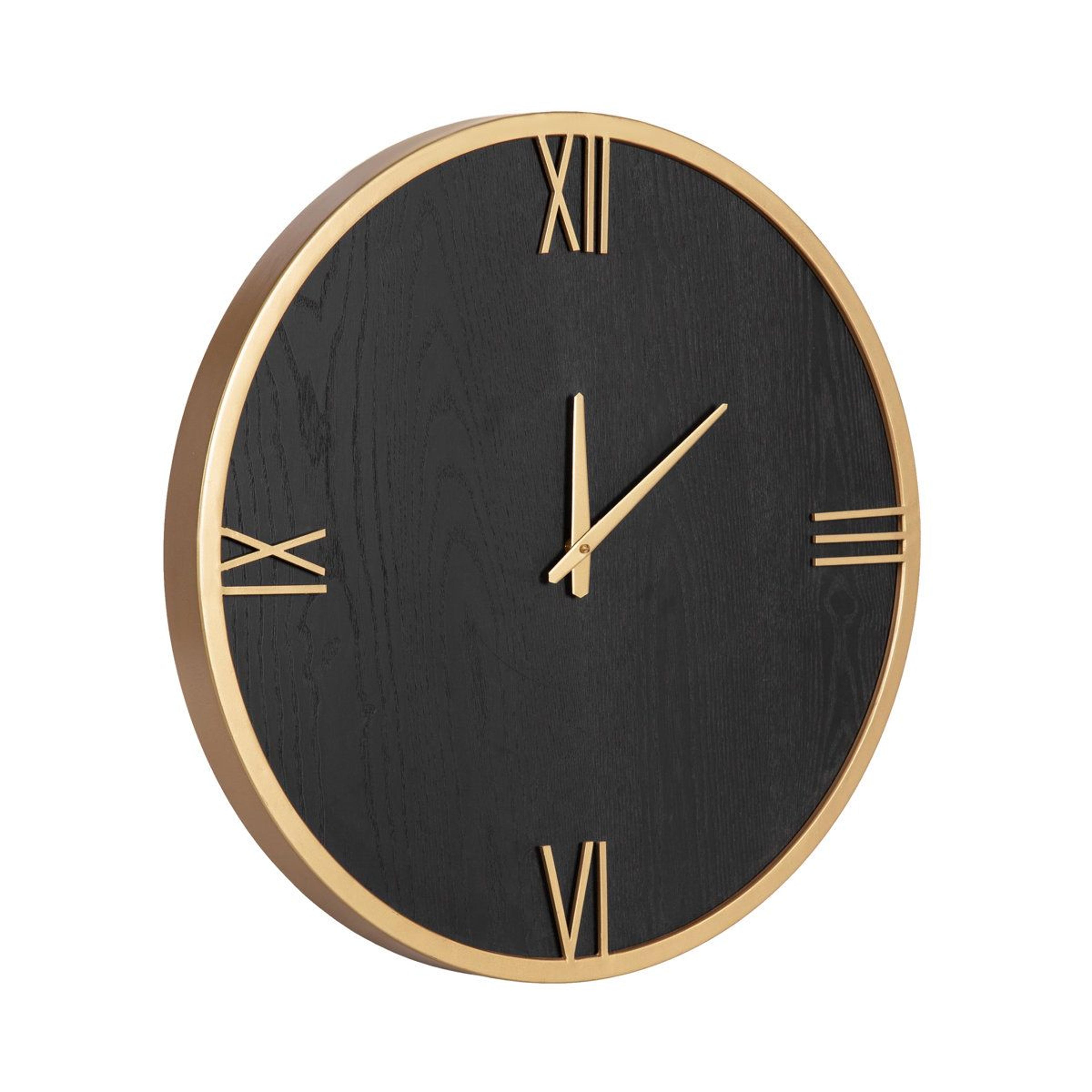 22 inch modern wood and metal wall clock for minimalist home decor