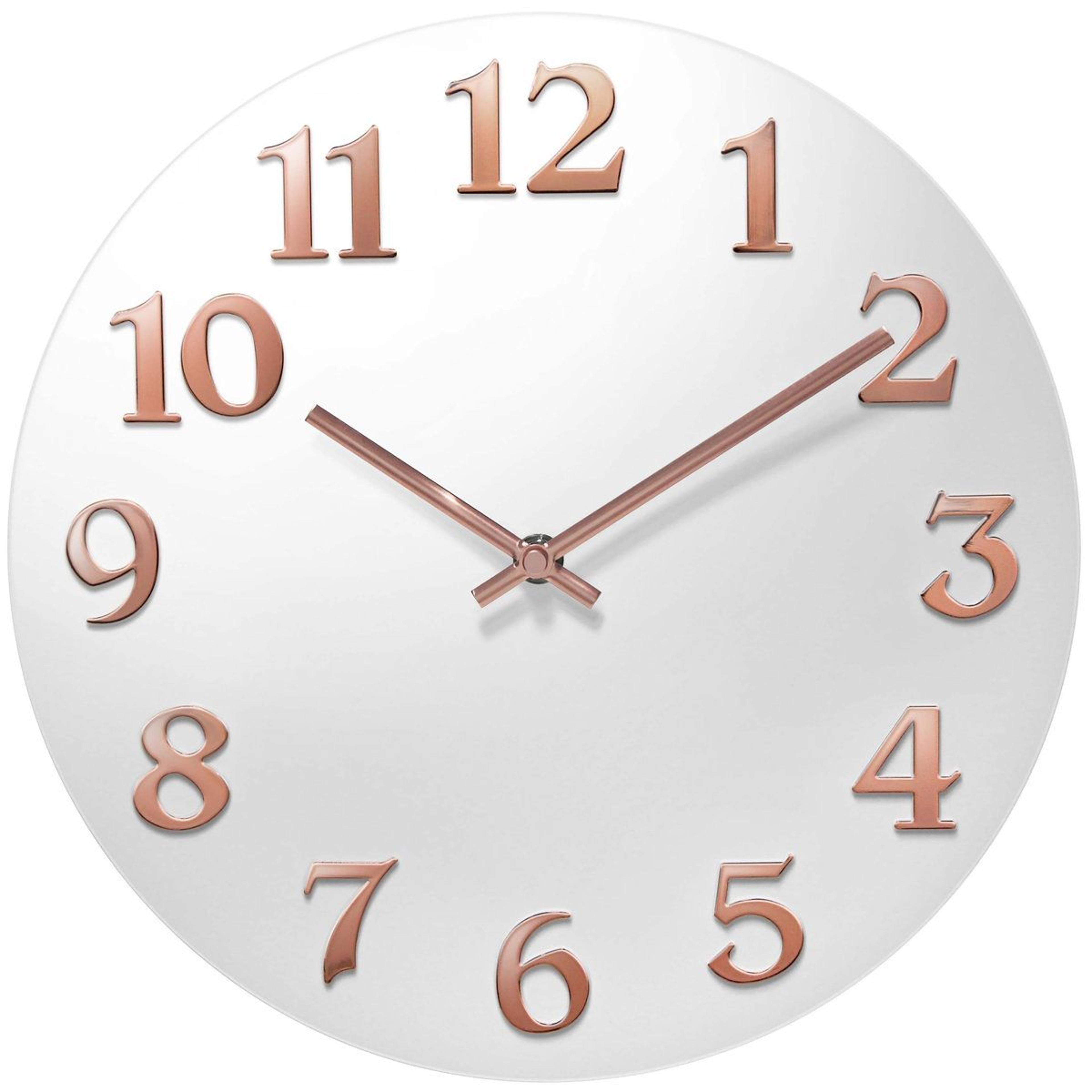 rose gold 12 inch silent modern wall clock for home and office