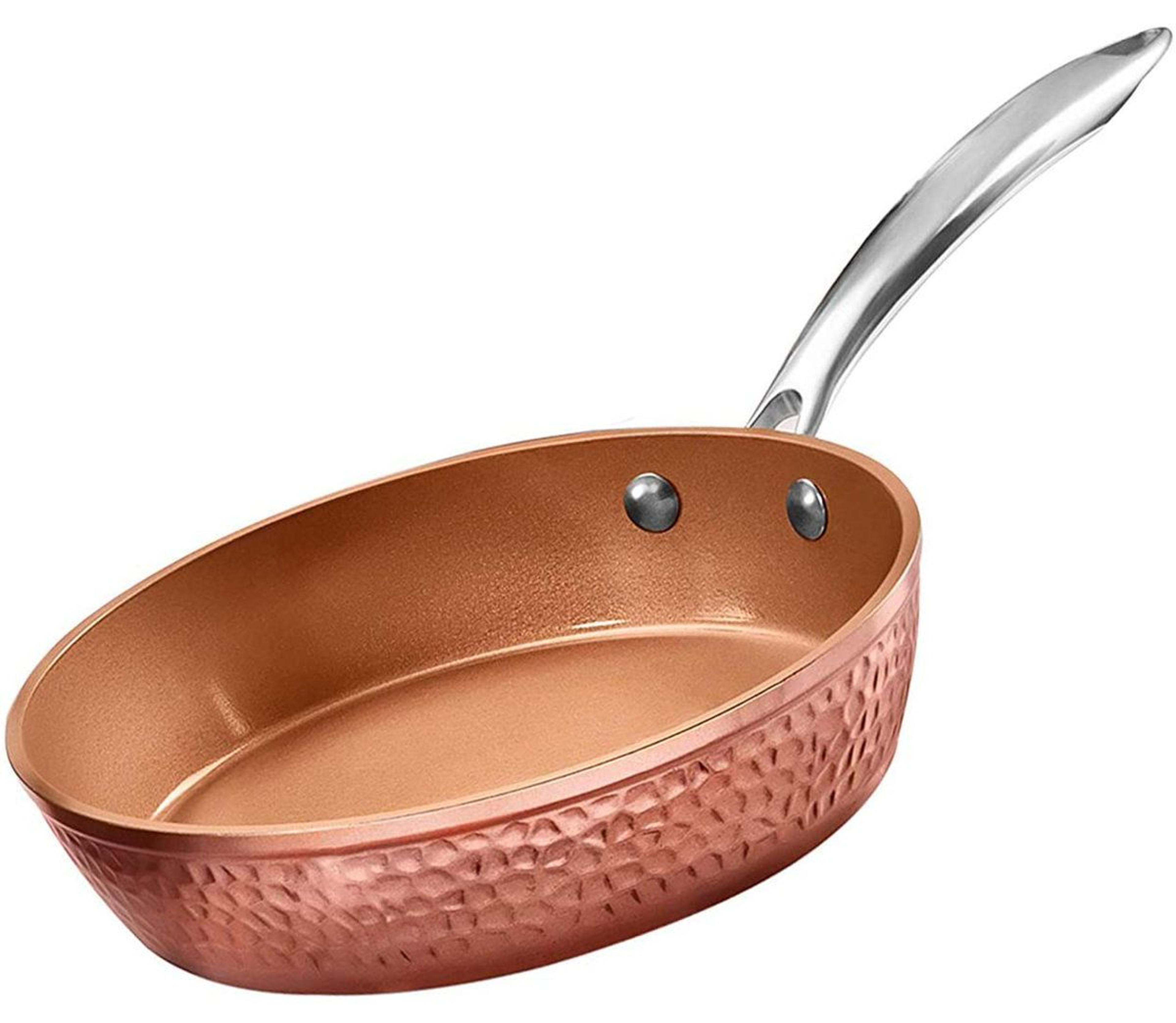gotham steel hammered copper 9.5 inch nonstick frying pan ceramic induction skillet