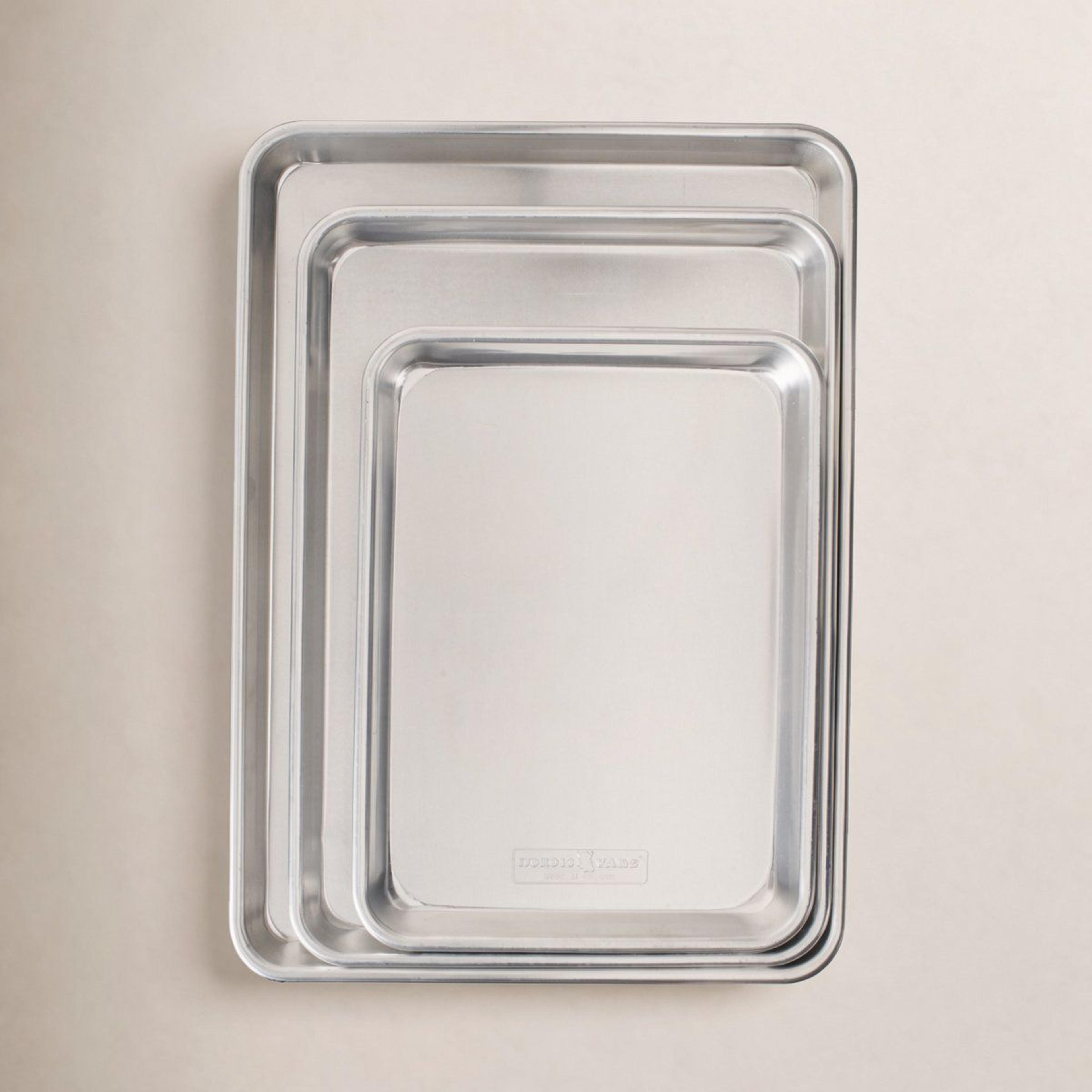 Nordic Ware Naturals 3 Piece Aluminum Baking Sheet Set With Half Sheet Jelly Roll And Quarter Sheet 6