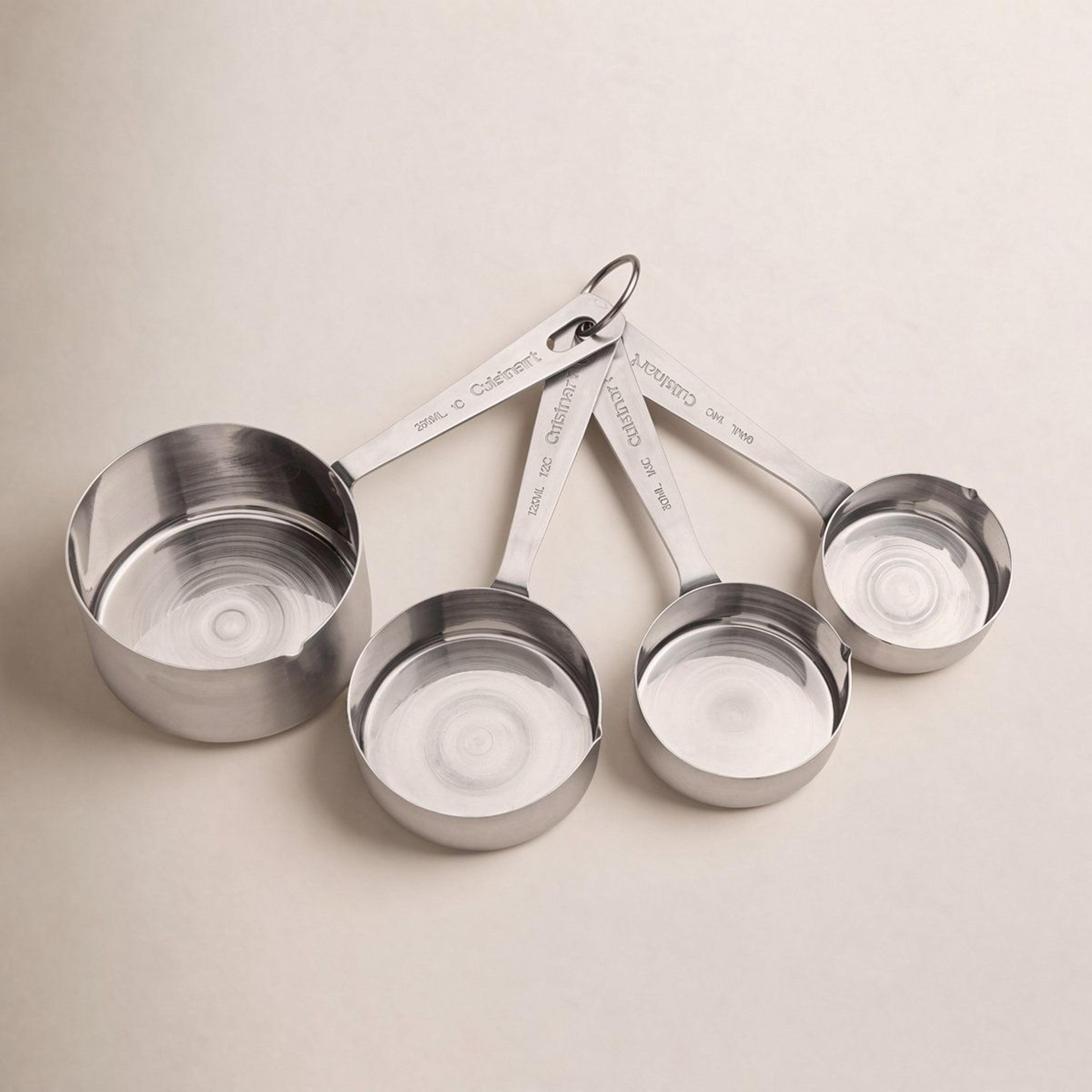 cuisinart 4 piece stainless steel measuring cups set for baking and cooking