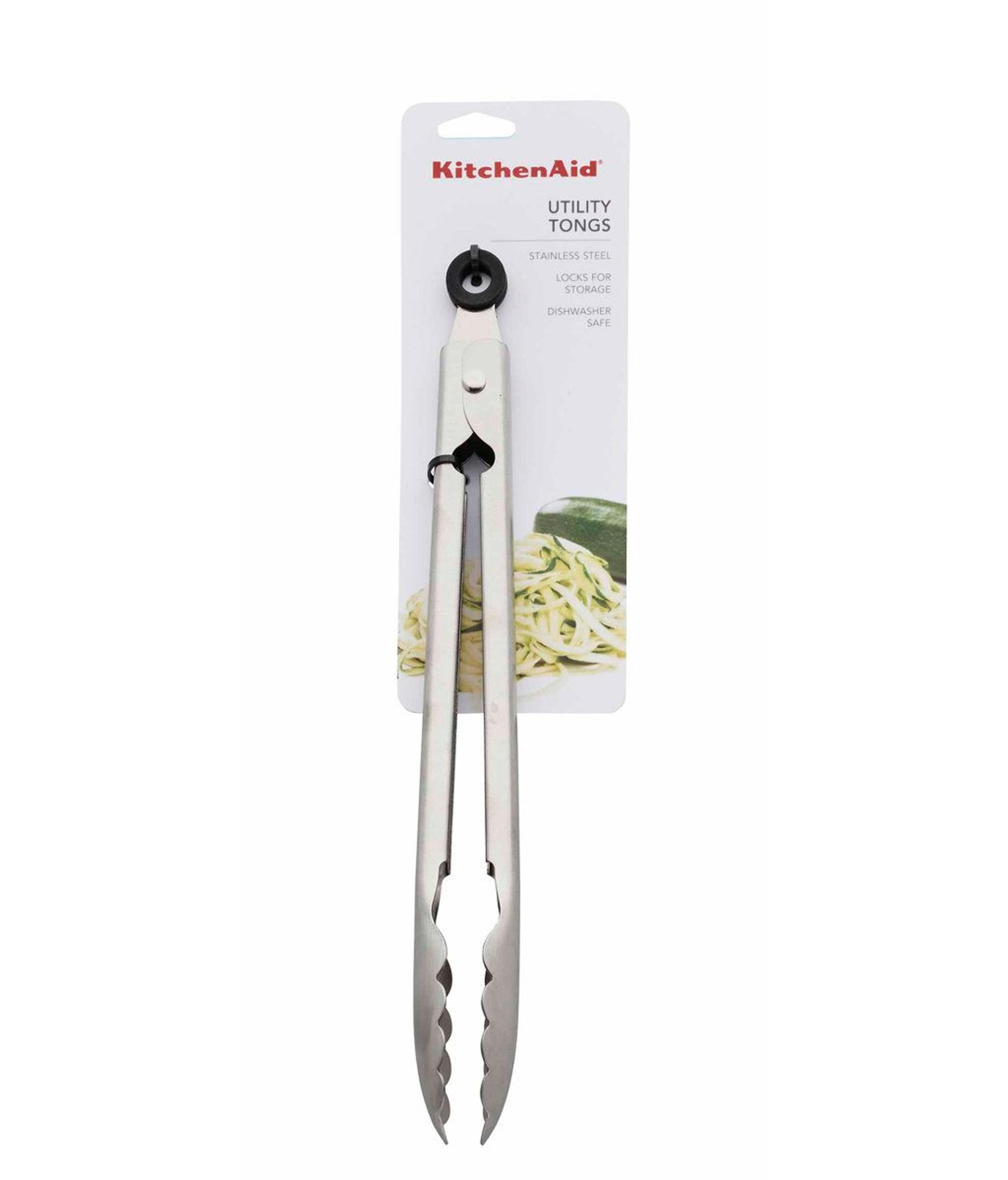 kitchenaid gourmet 12 inch stainless steel locking kitchen tongs