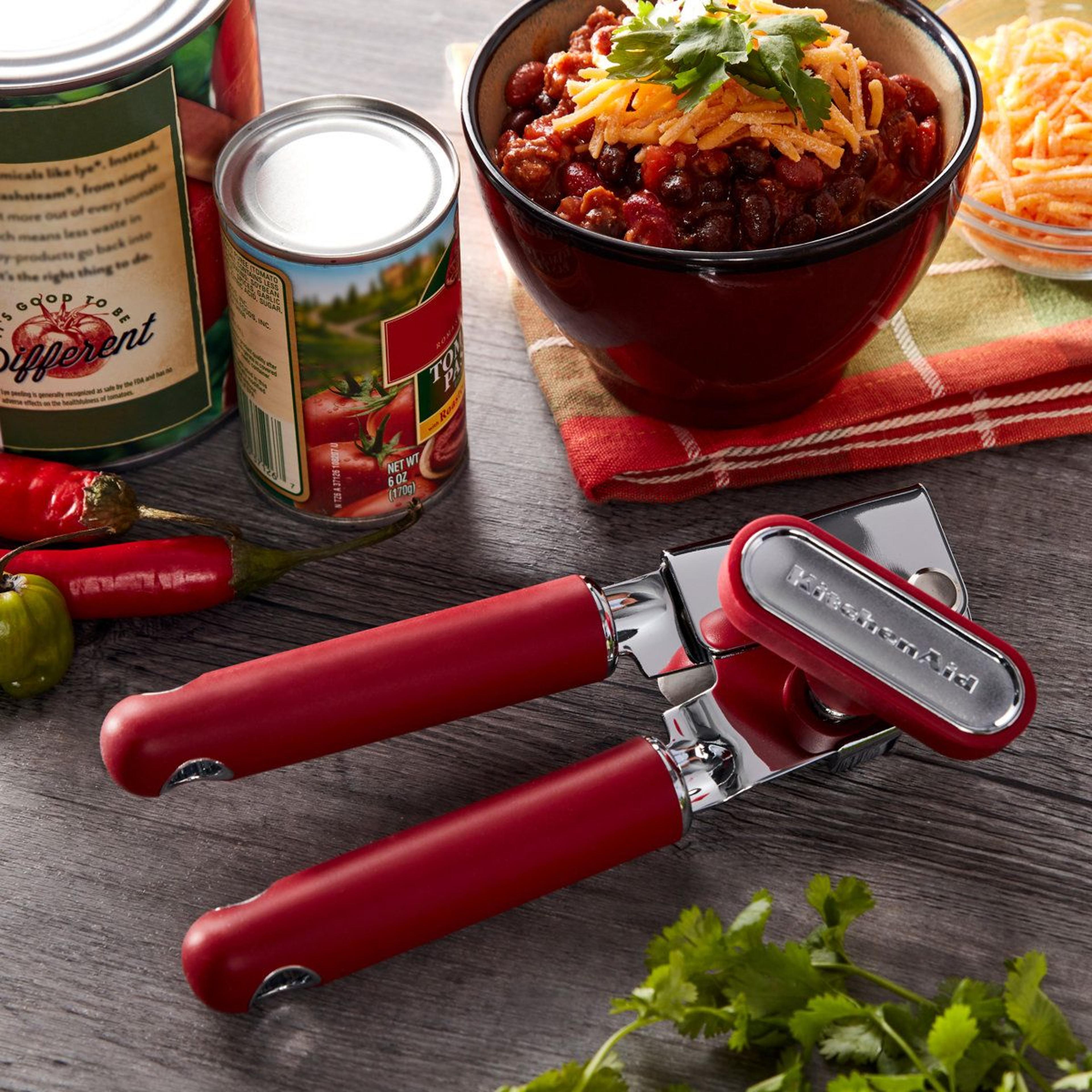 KitchenAid Silicone Manual Can Opener With Magnetic Lid Lifter And Soft Grip 1
