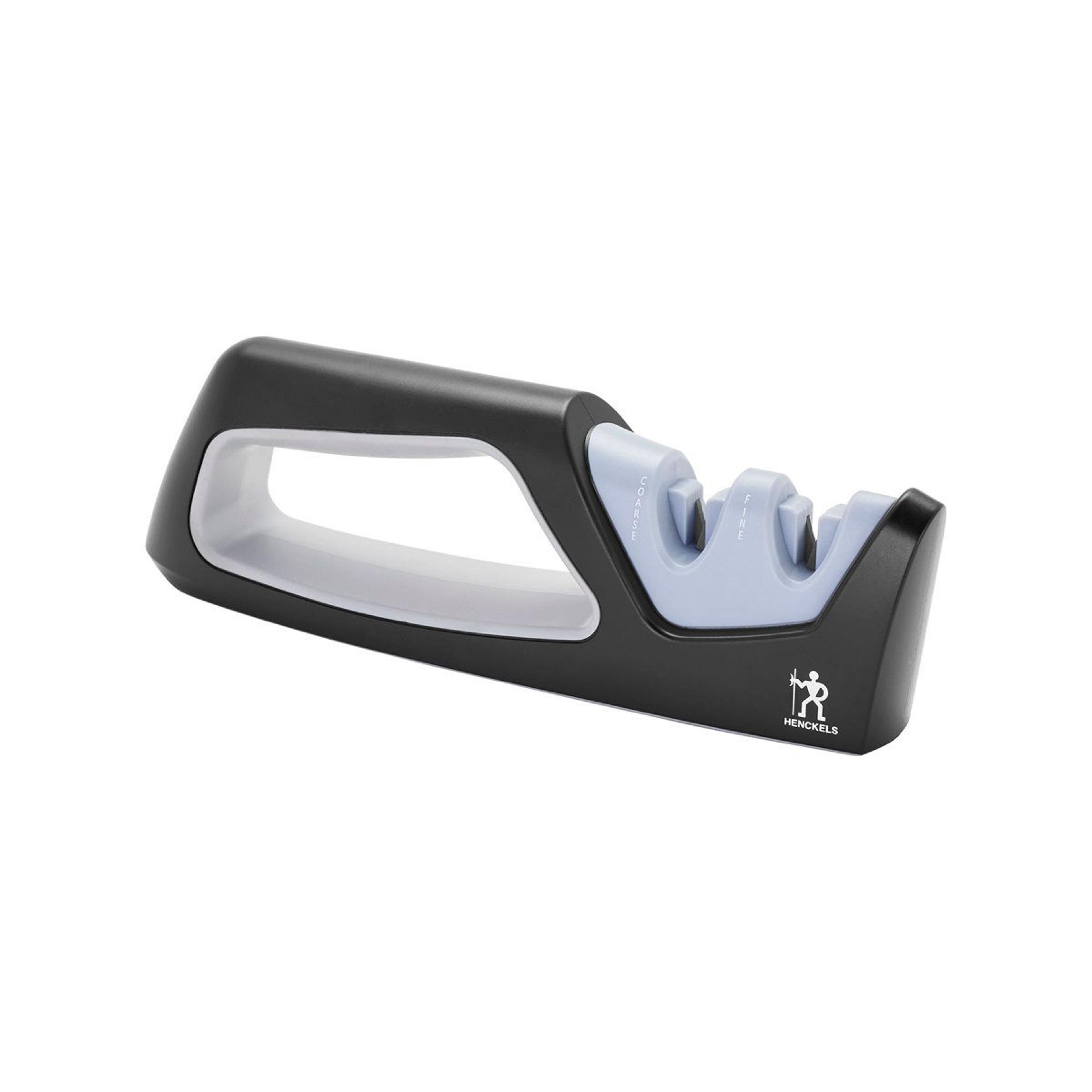 2 stage knife sharpener with ceramic grit and non slip grip