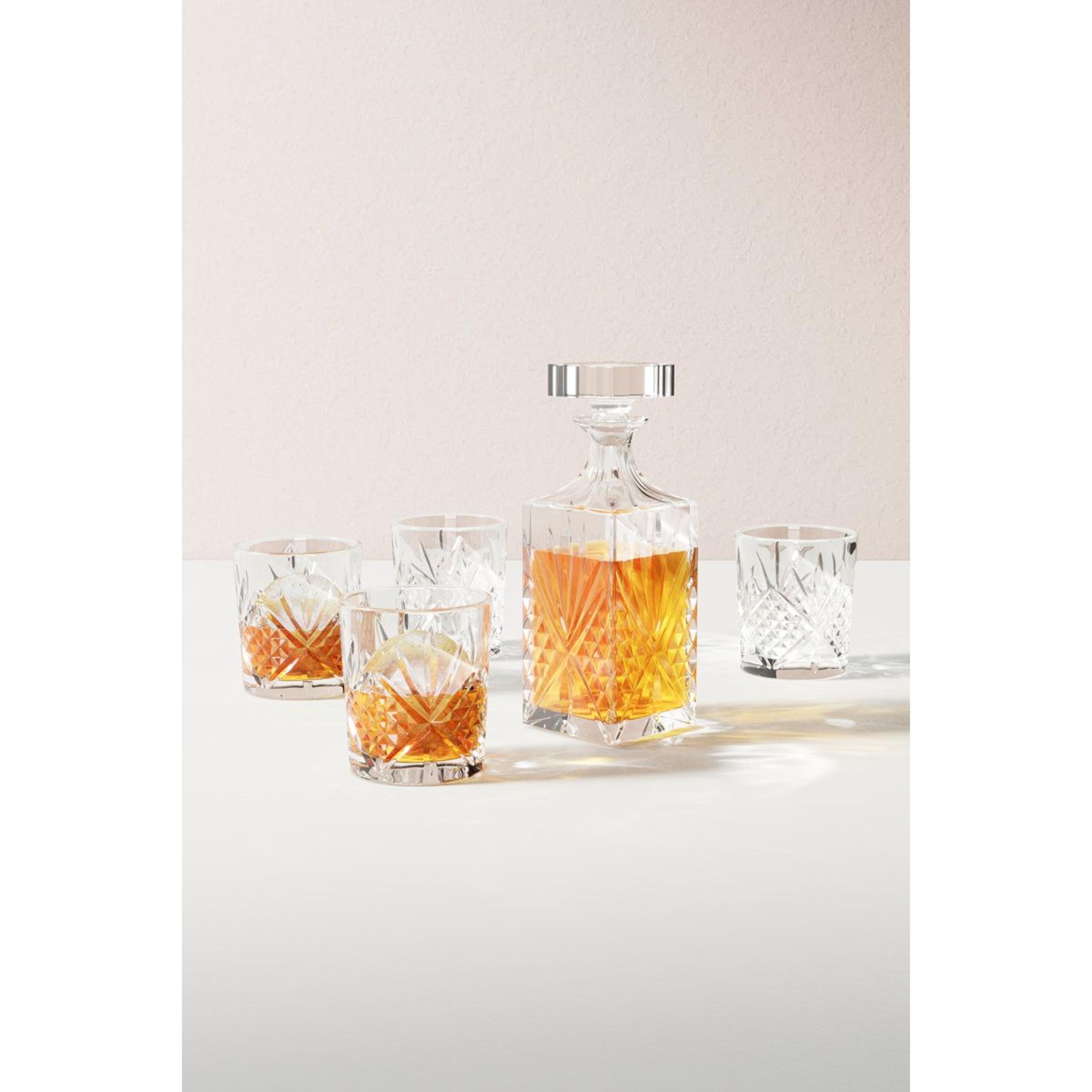 Godinger Dublin Crystal Whiskey Decanter Set With 4 Glasses 2