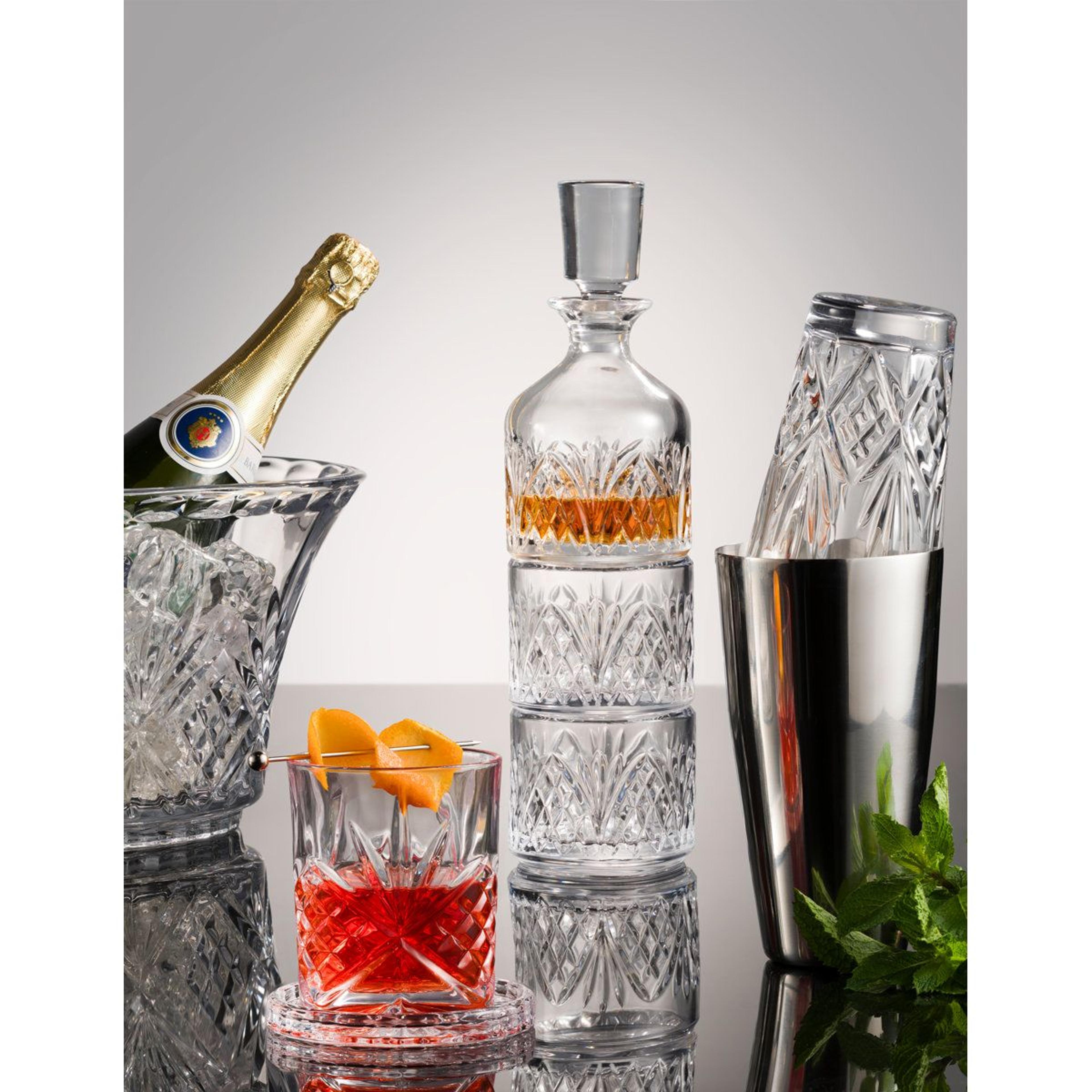 Godinger Dublin Crystal Whiskey Glasses 11 Oz Set Of 4 Double Old Fashioned Glasses 1