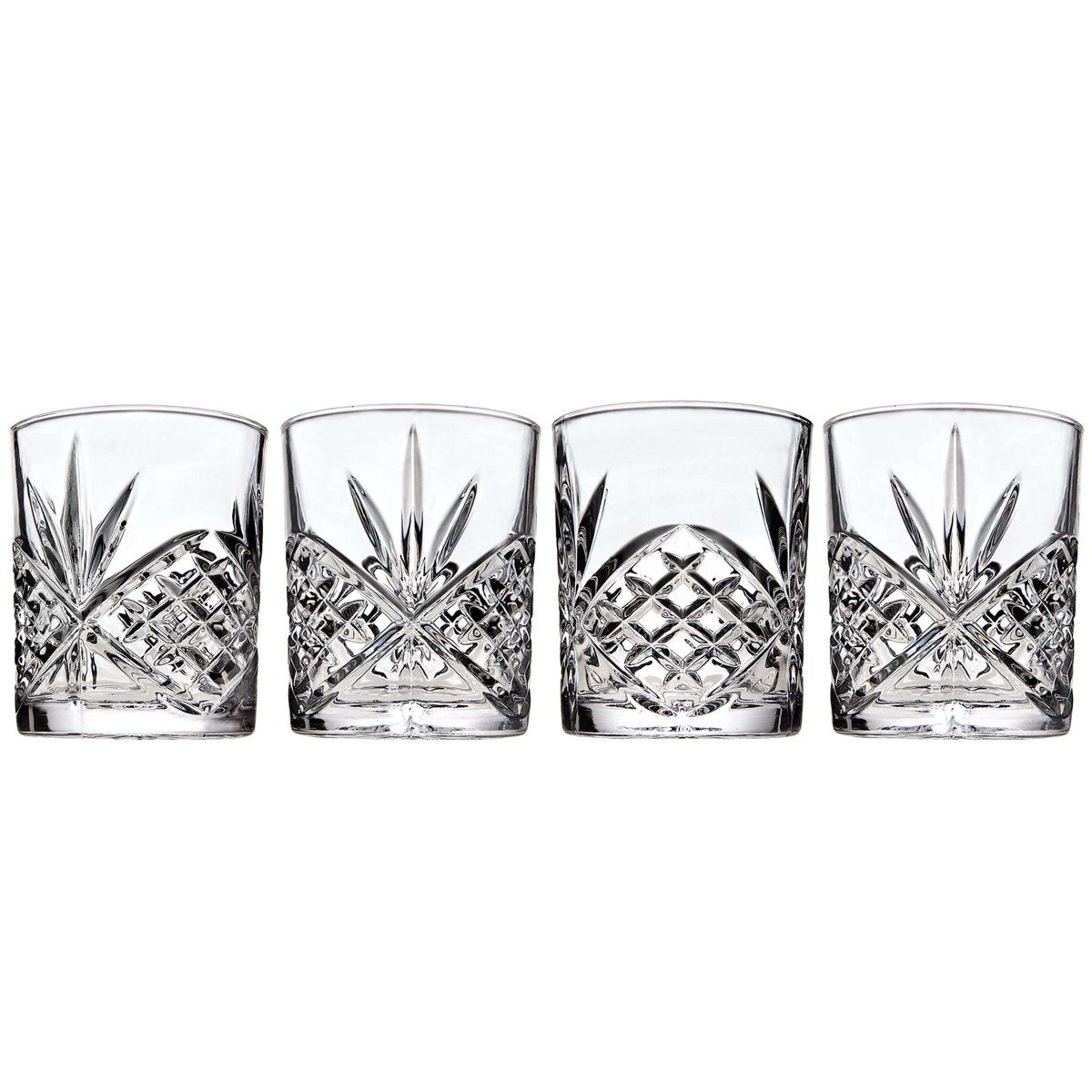Godinger Dublin Crystal Whiskey Glasses 11 Oz Set Of 4 Double Old Fashioned Glasses 4