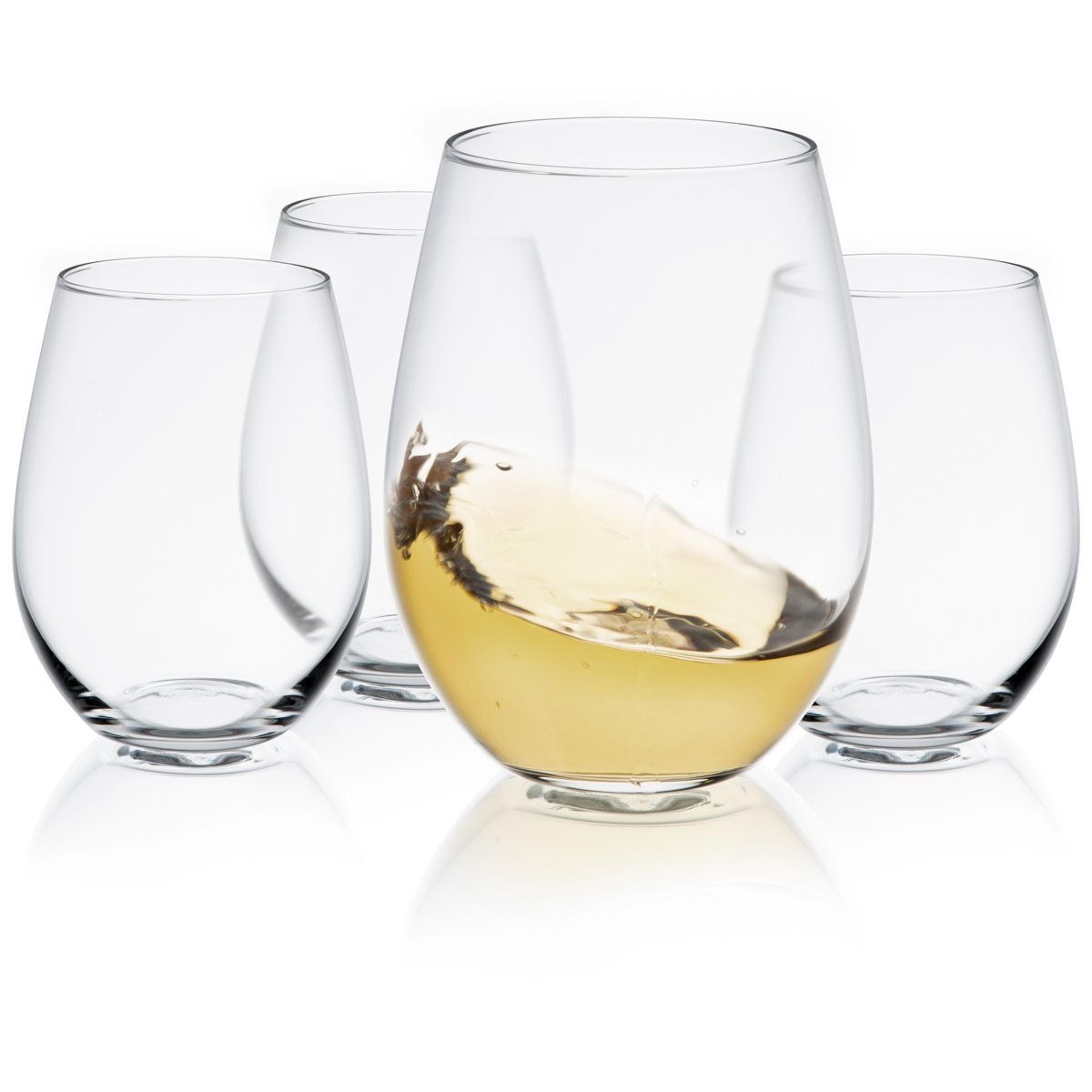 19 Oz Stemless Wine Glasses Set Of 4 For Red Wine White Wine And Cocktails 4