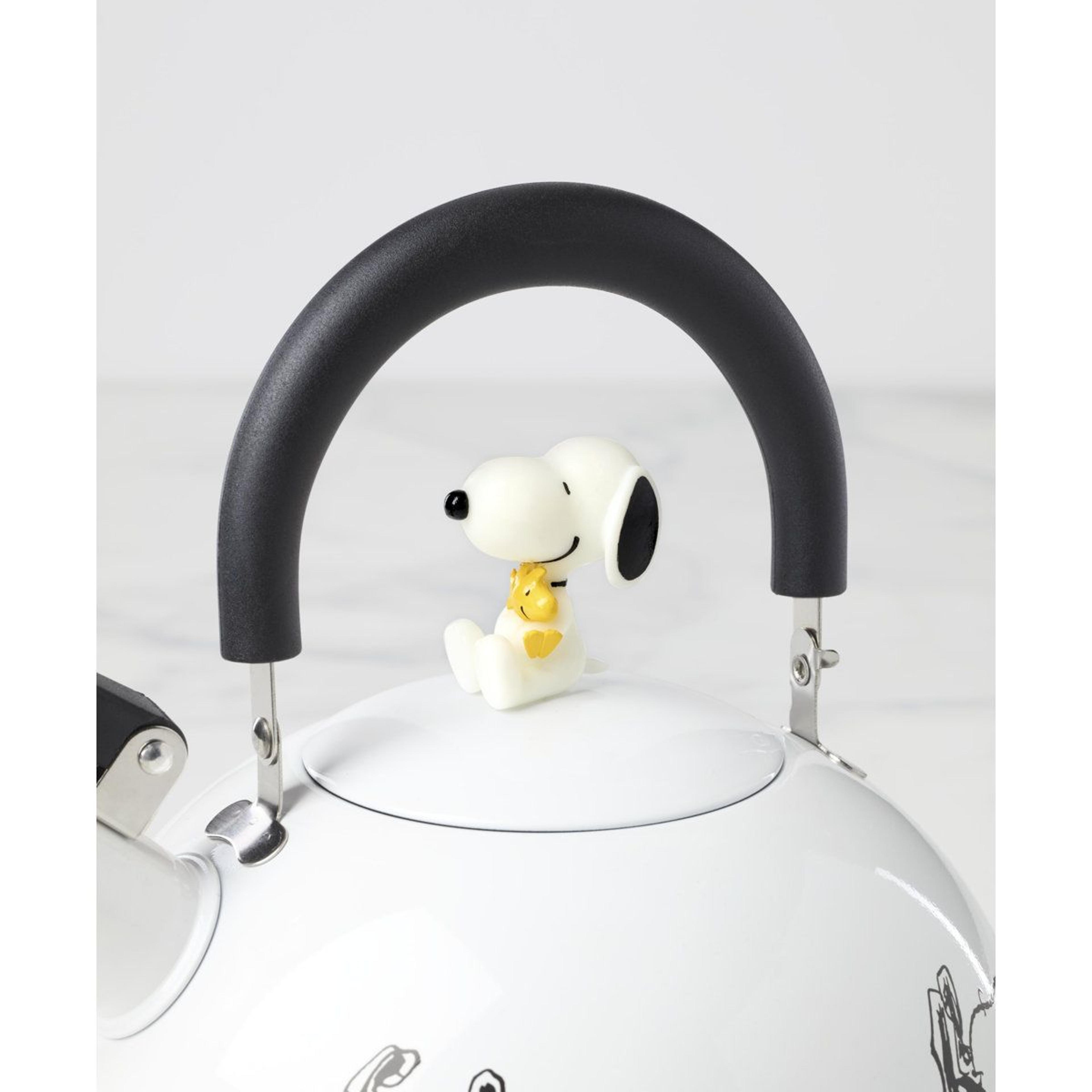 Chef Snoopy Enamel Tea Kettle With Woodstock 845 Oz 1