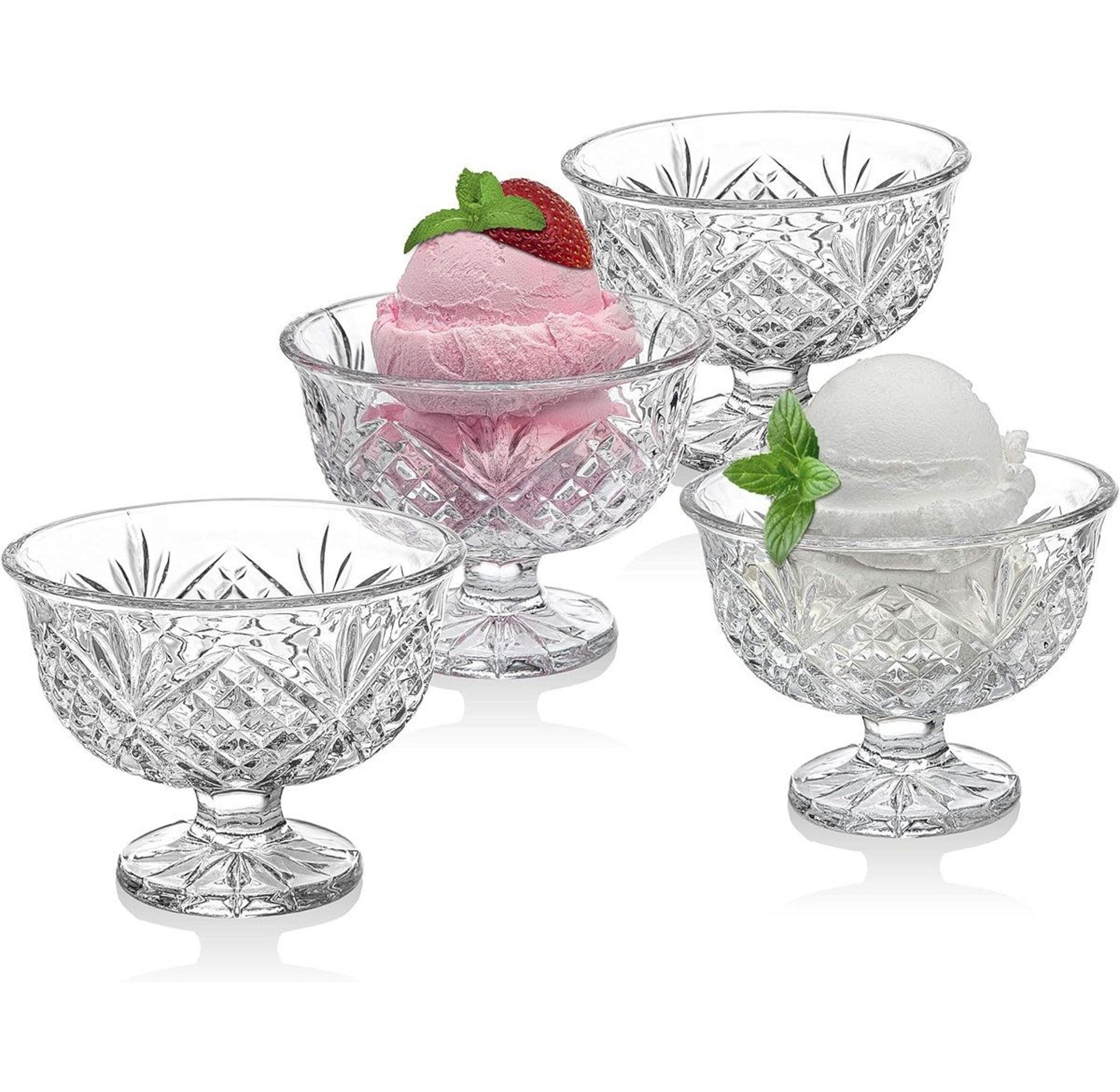 Godinger Dublin Crystal Ice Cream Bowls 10 Oz Set Of 4 Elegant Dessert Bowls 1