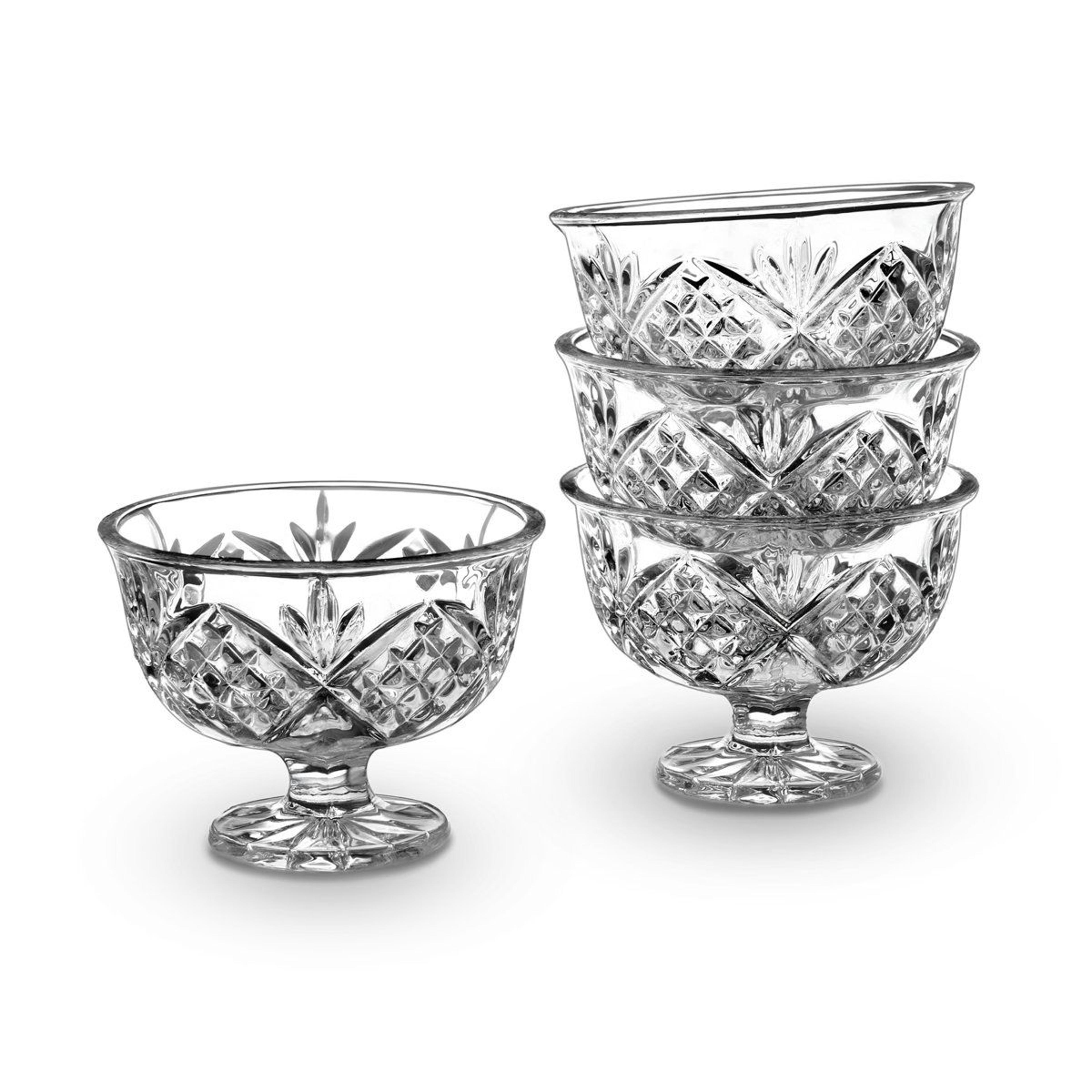 Godinger Dublin Crystal Ice Cream Bowls 10 Oz Set Of 4 Elegant Dessert Bowls 3