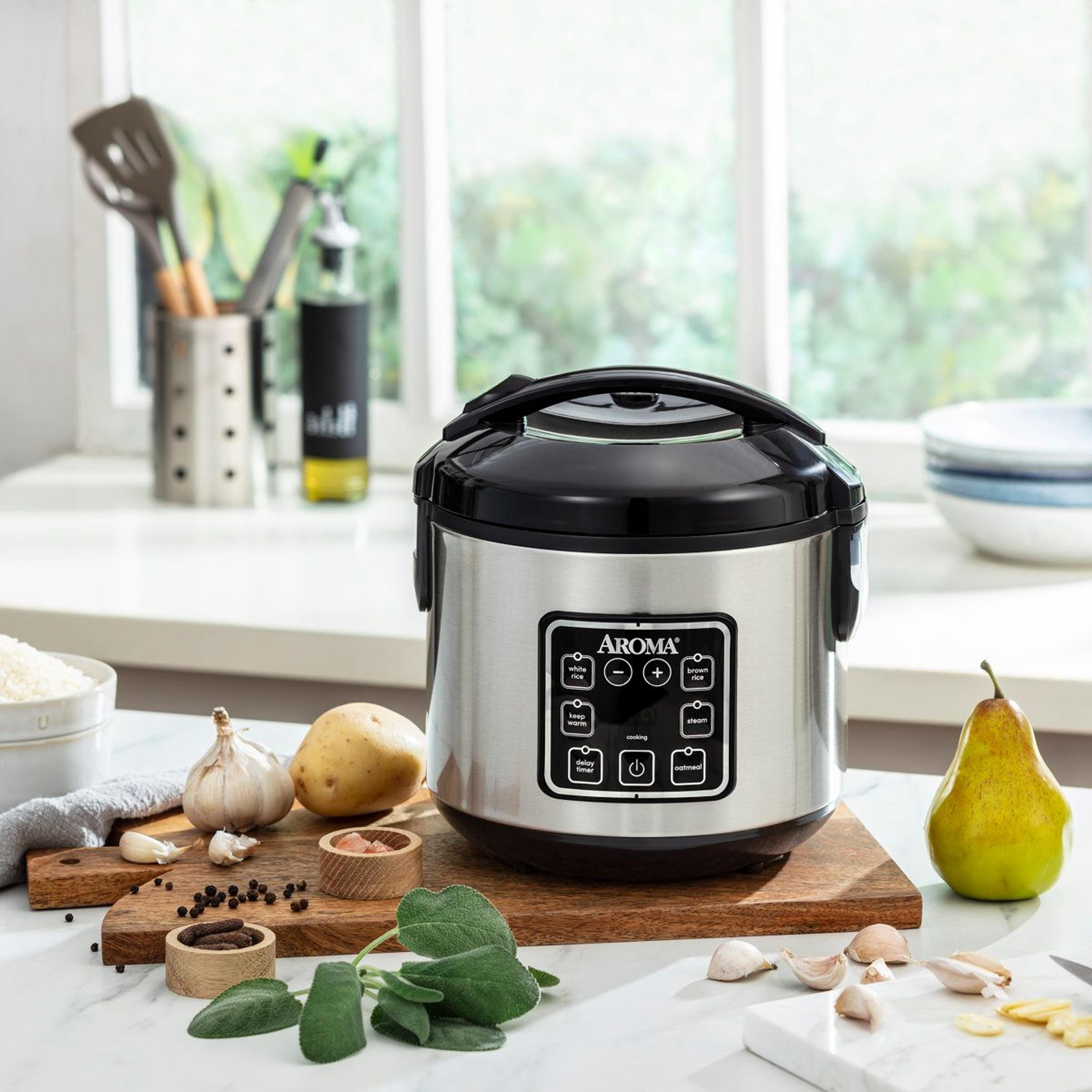 Aroma 8 Cup Digital Rice Cooker And Food Steamer With Oatmeal And Keep Warm 6